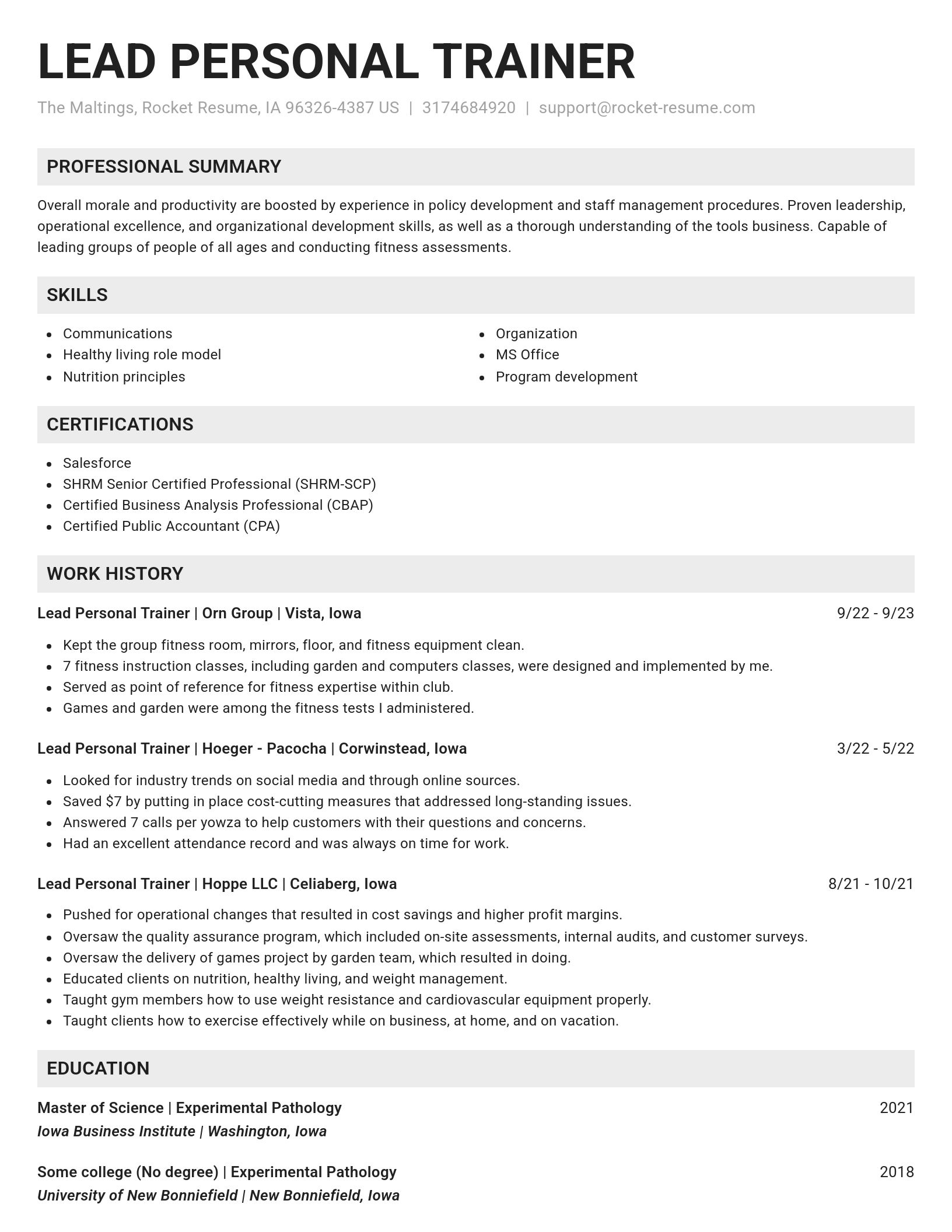 Genius resume template