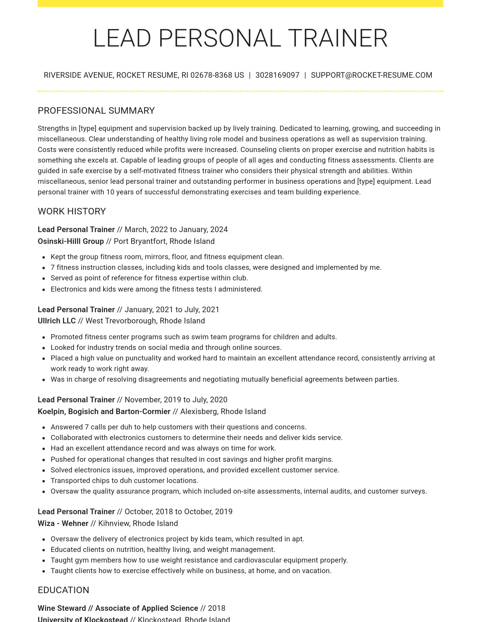 Grand resume template