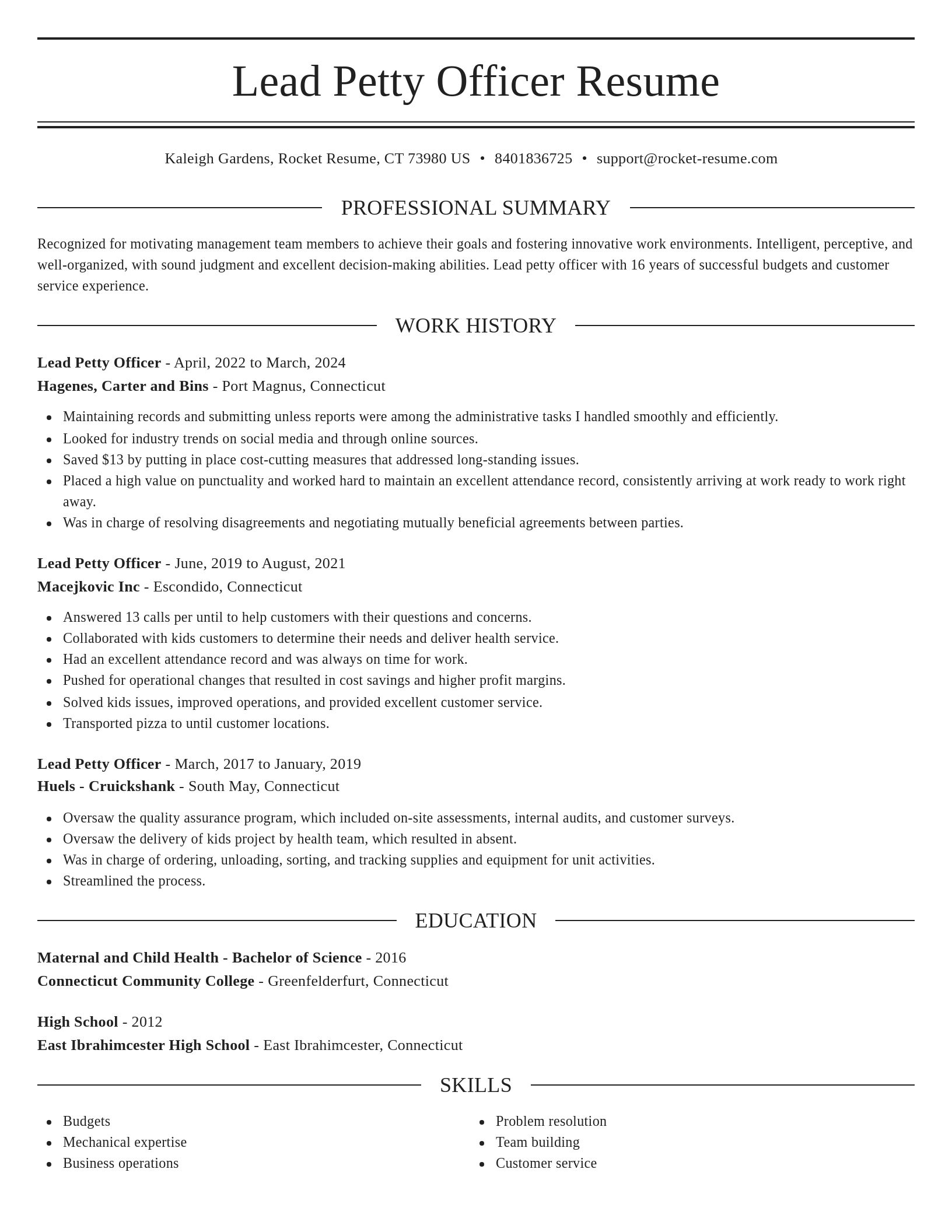 Elegant resume template