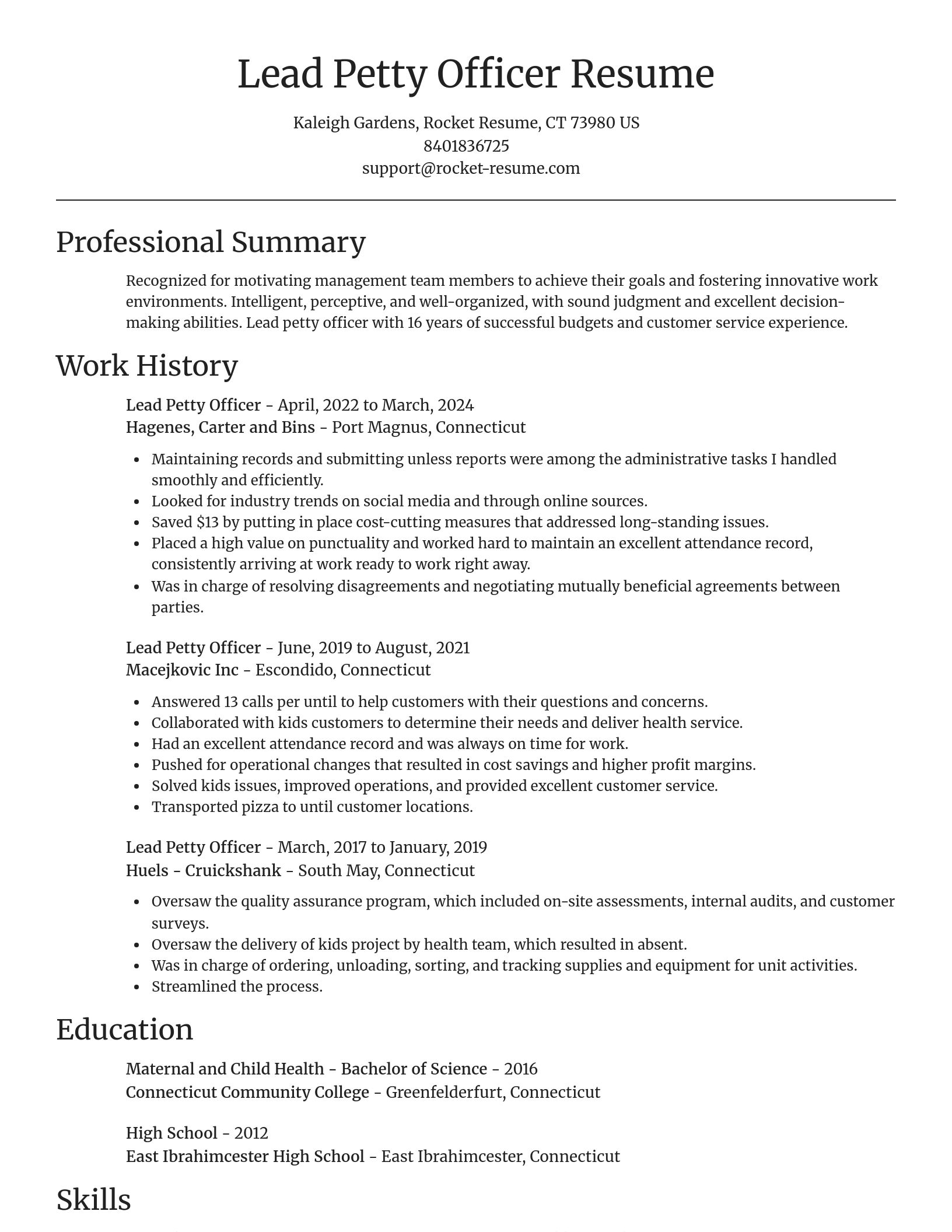 Focal Point resume template