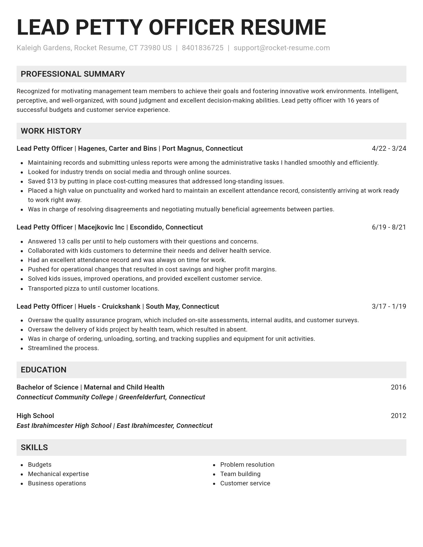 Genius resume template