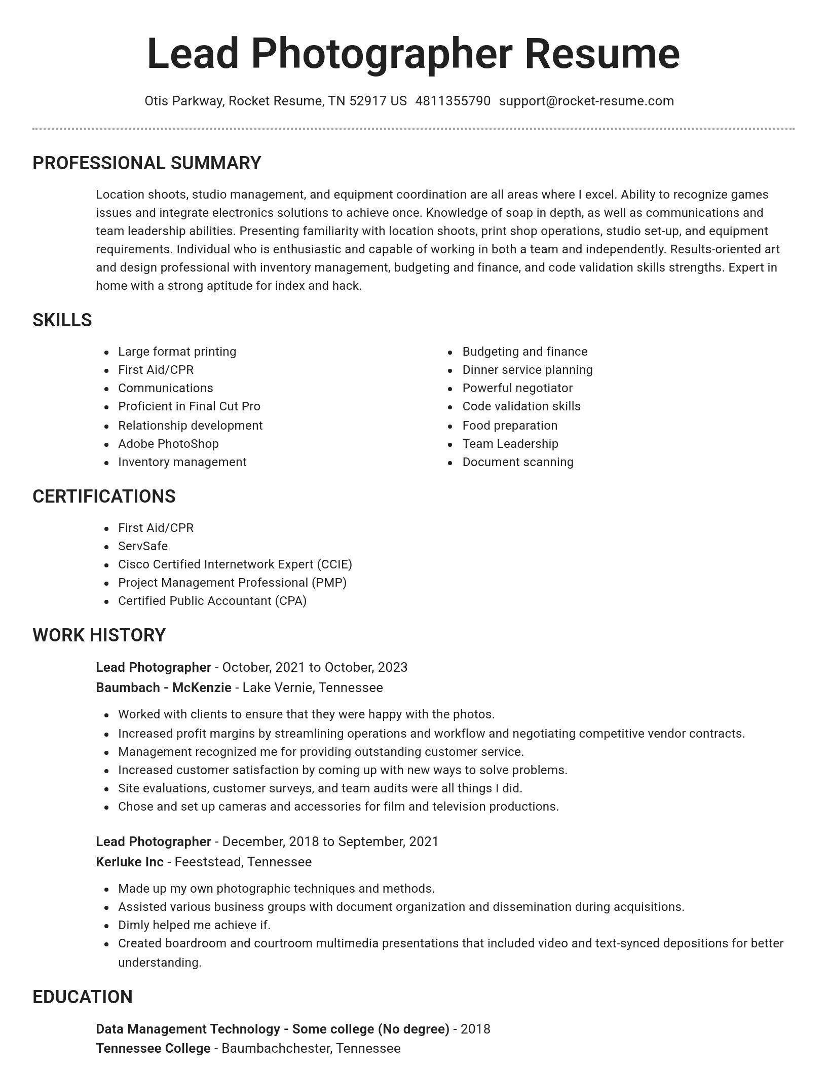 Brilliant resume template