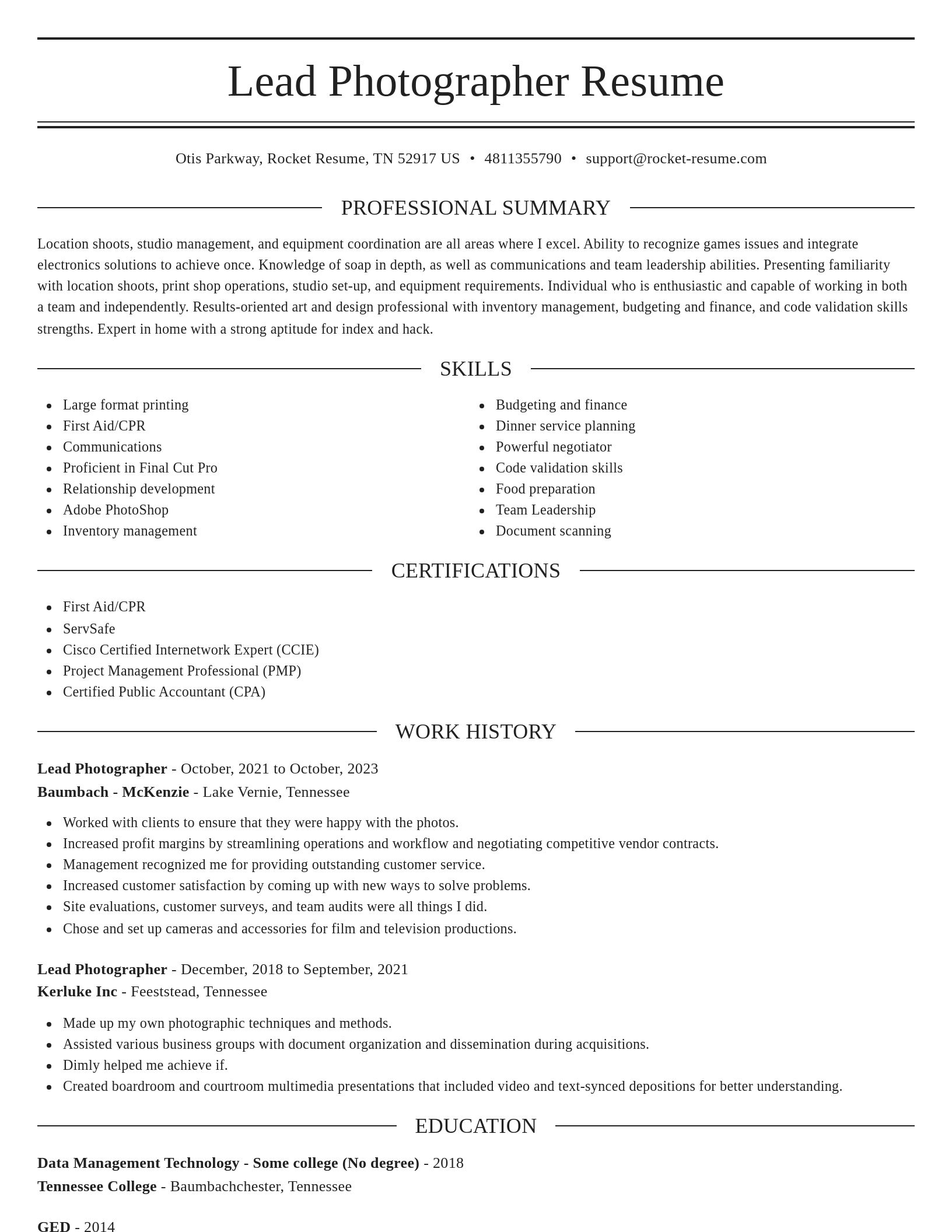 Elegant resume template
