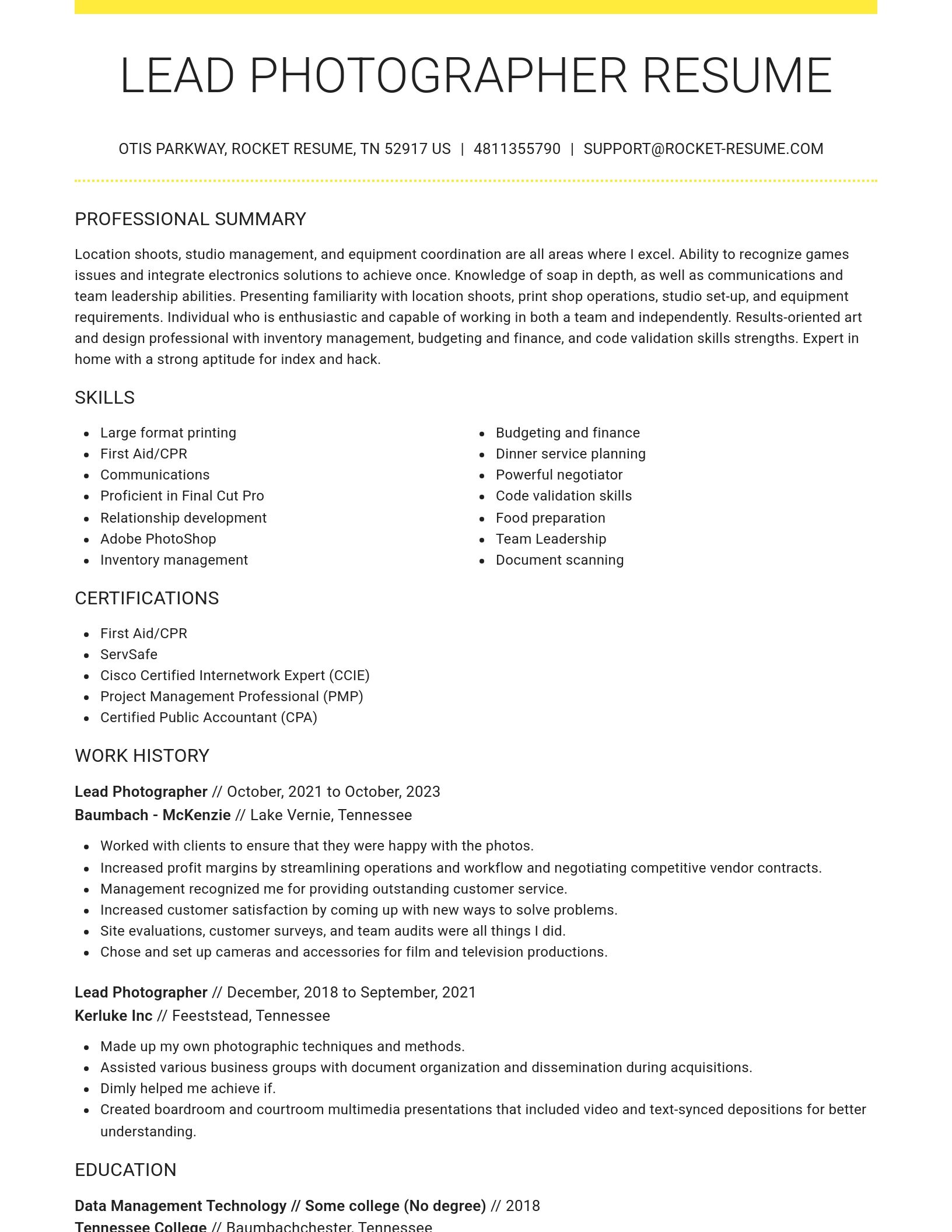 Grand resume template