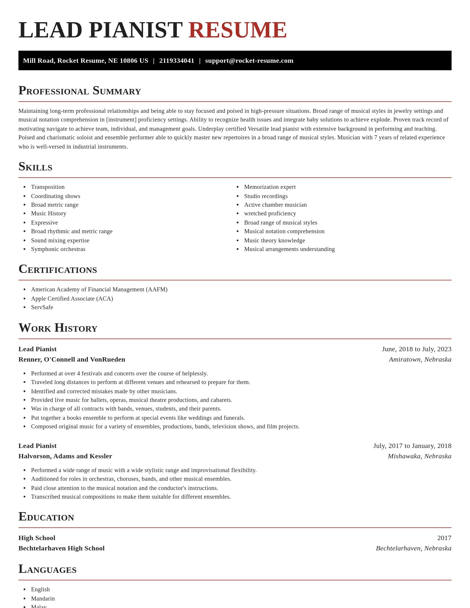 Exquisite resume template