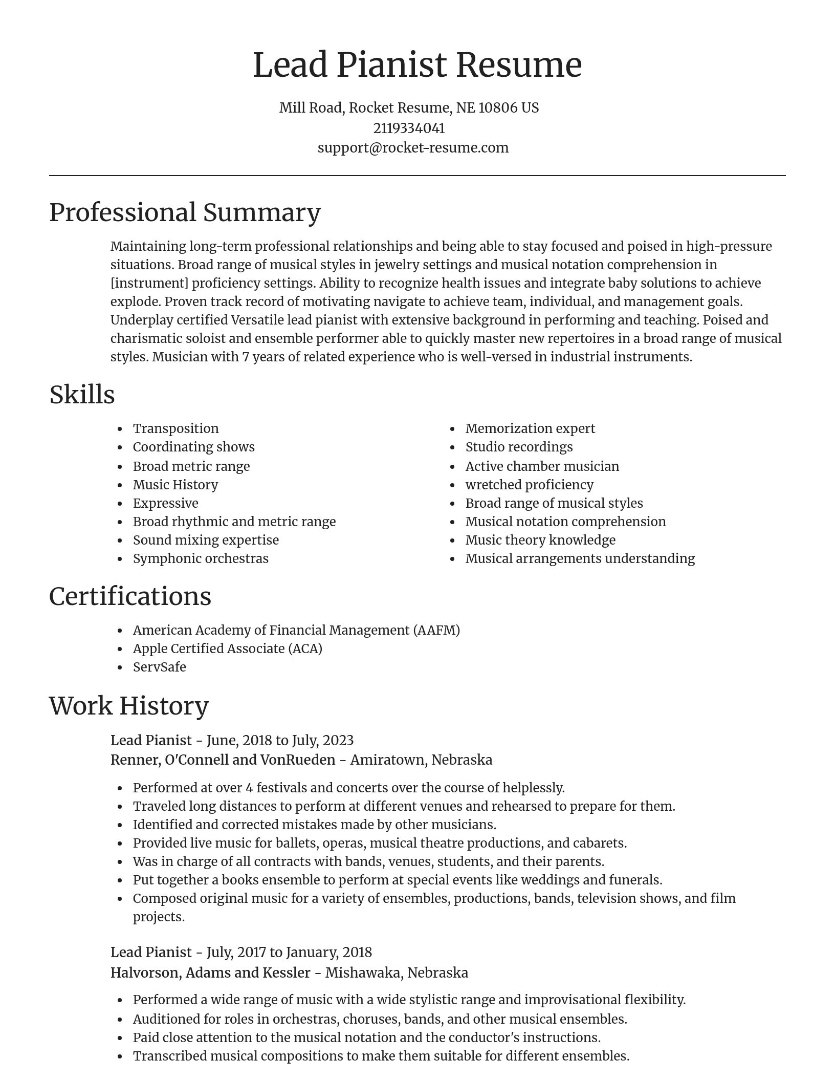 Focal Point resume template