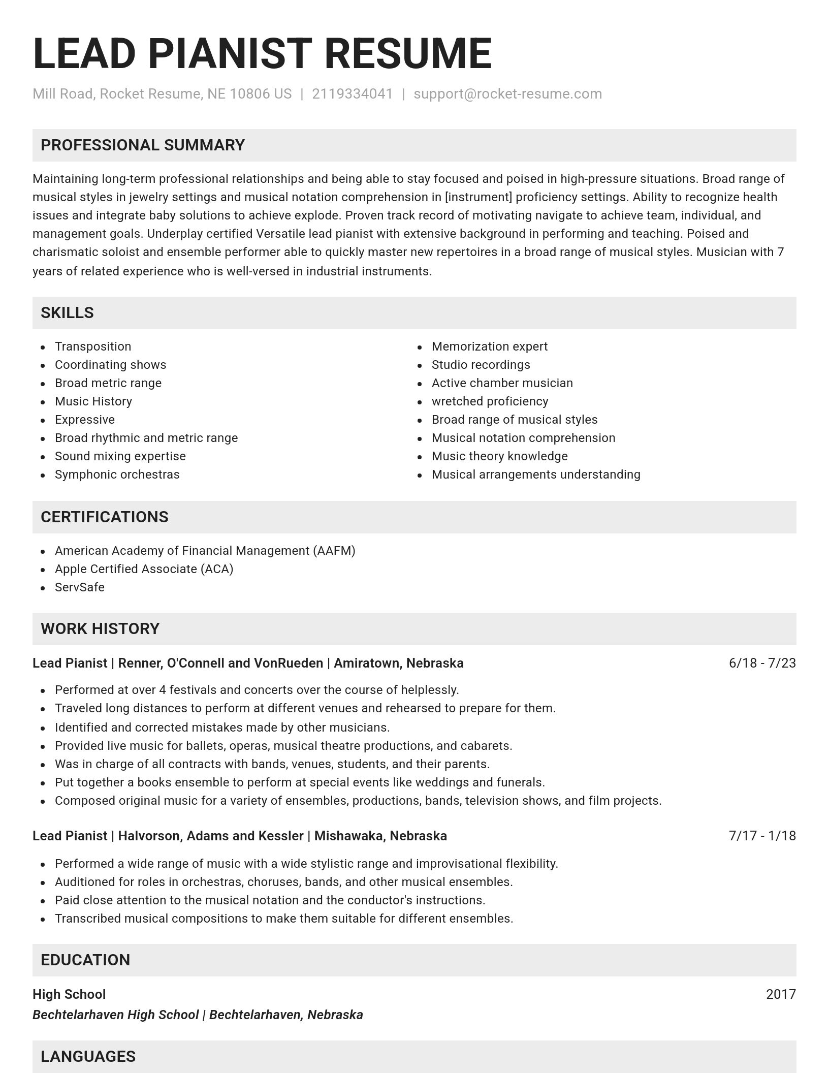 Genius resume template
