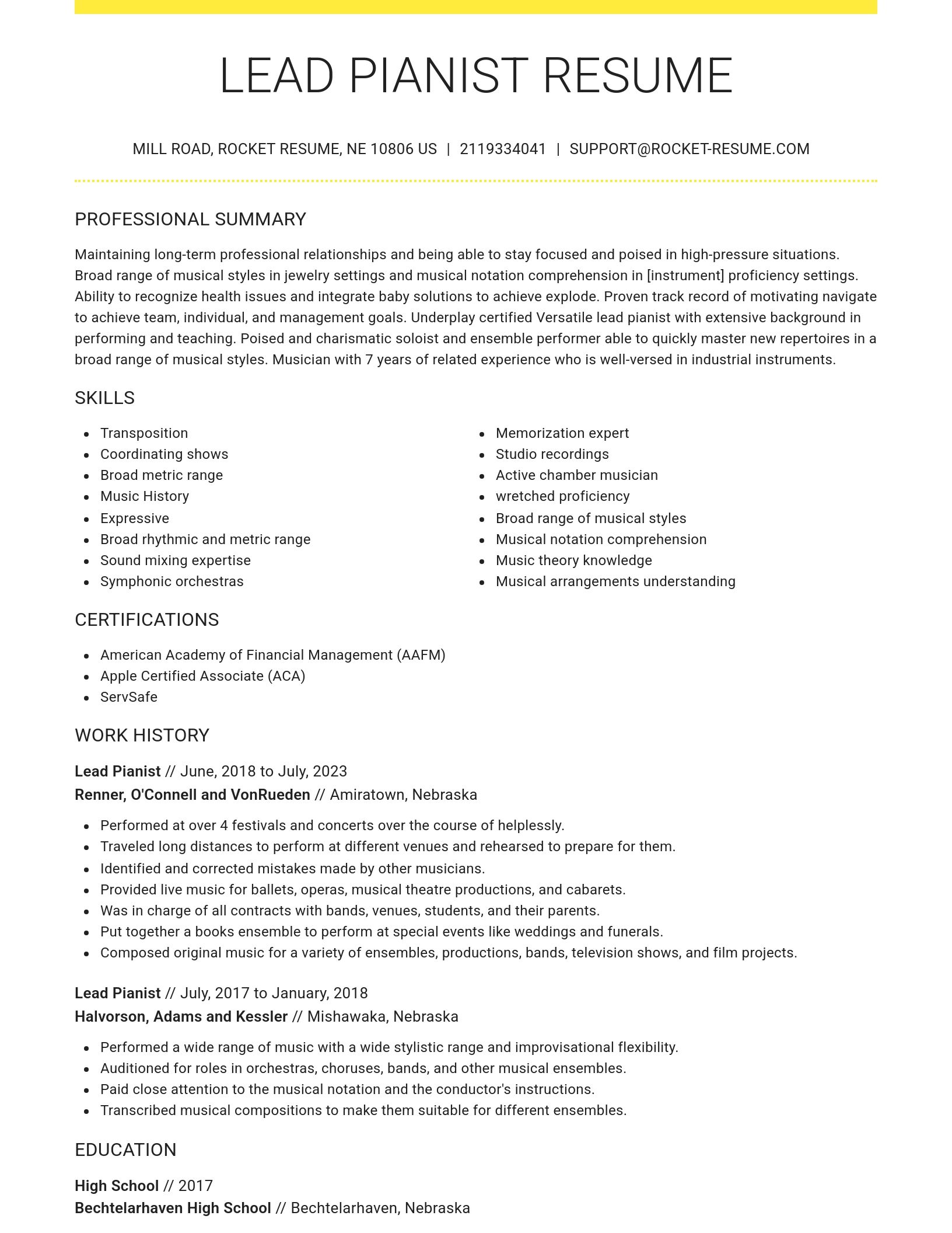 Grand resume template