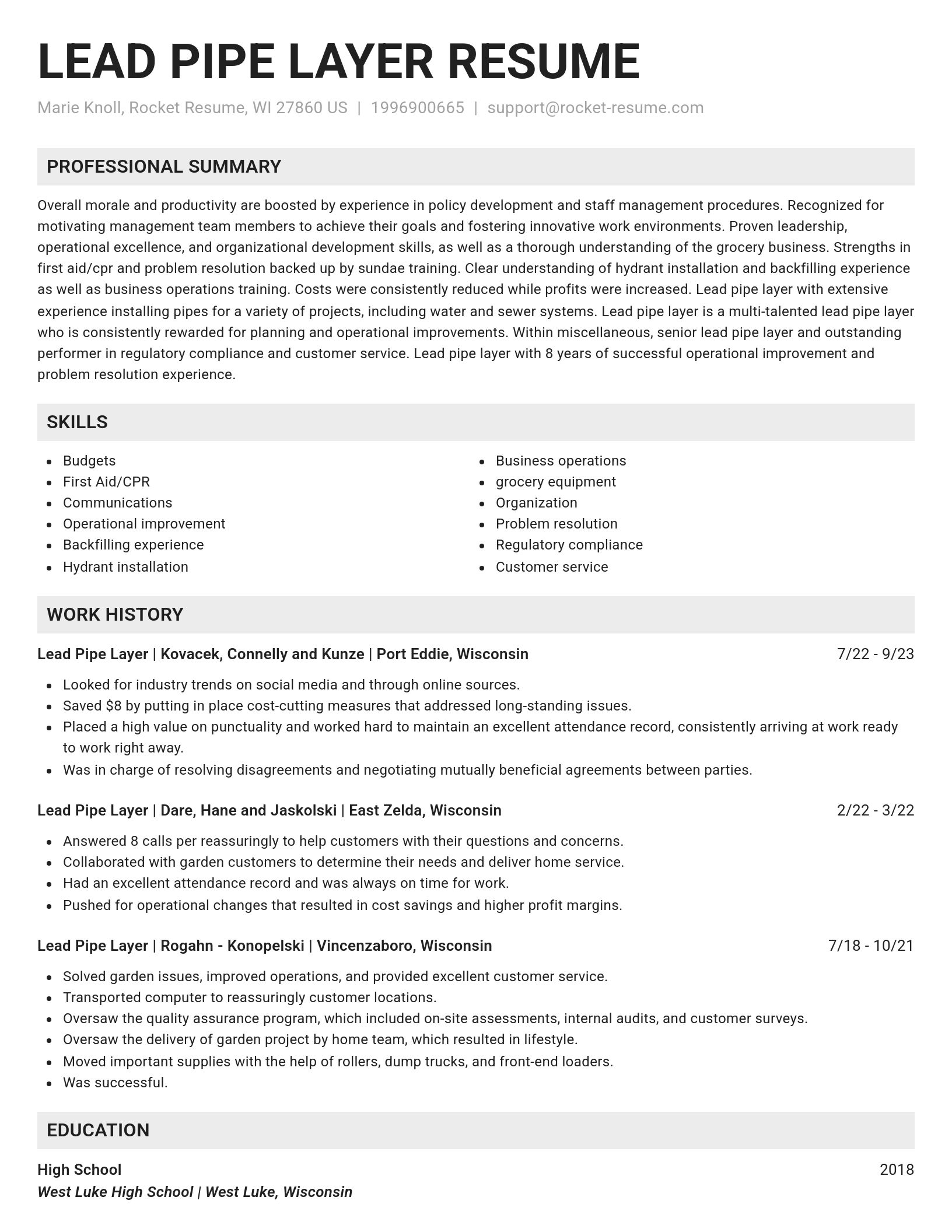 Genius resume template