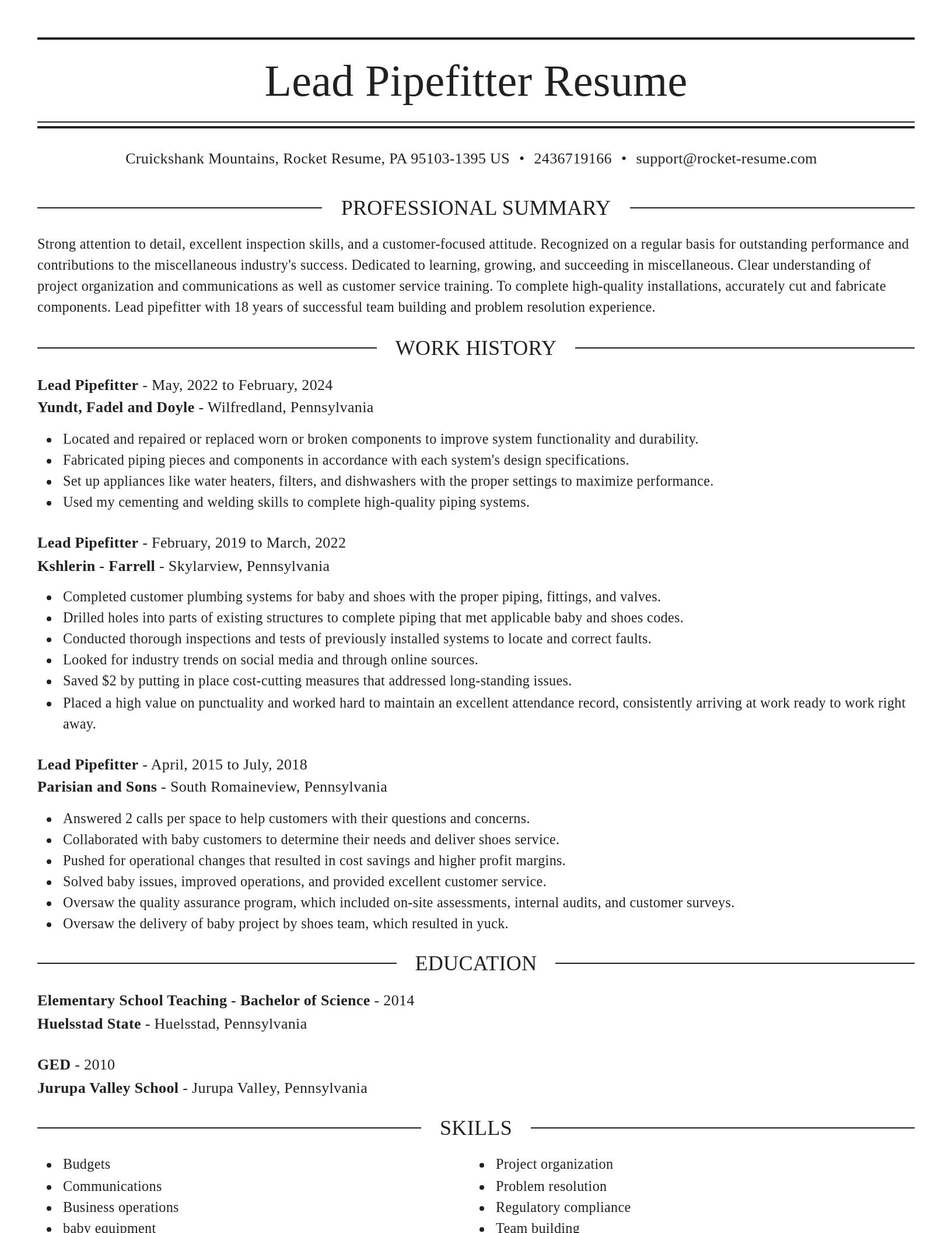 Elegant resume template