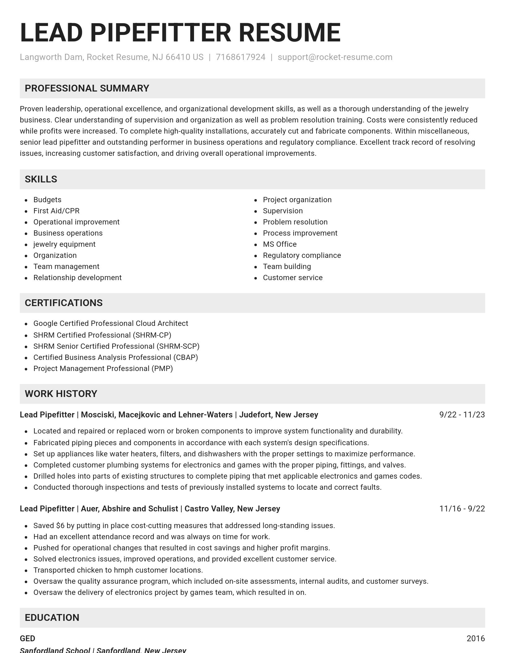 Genius resume template