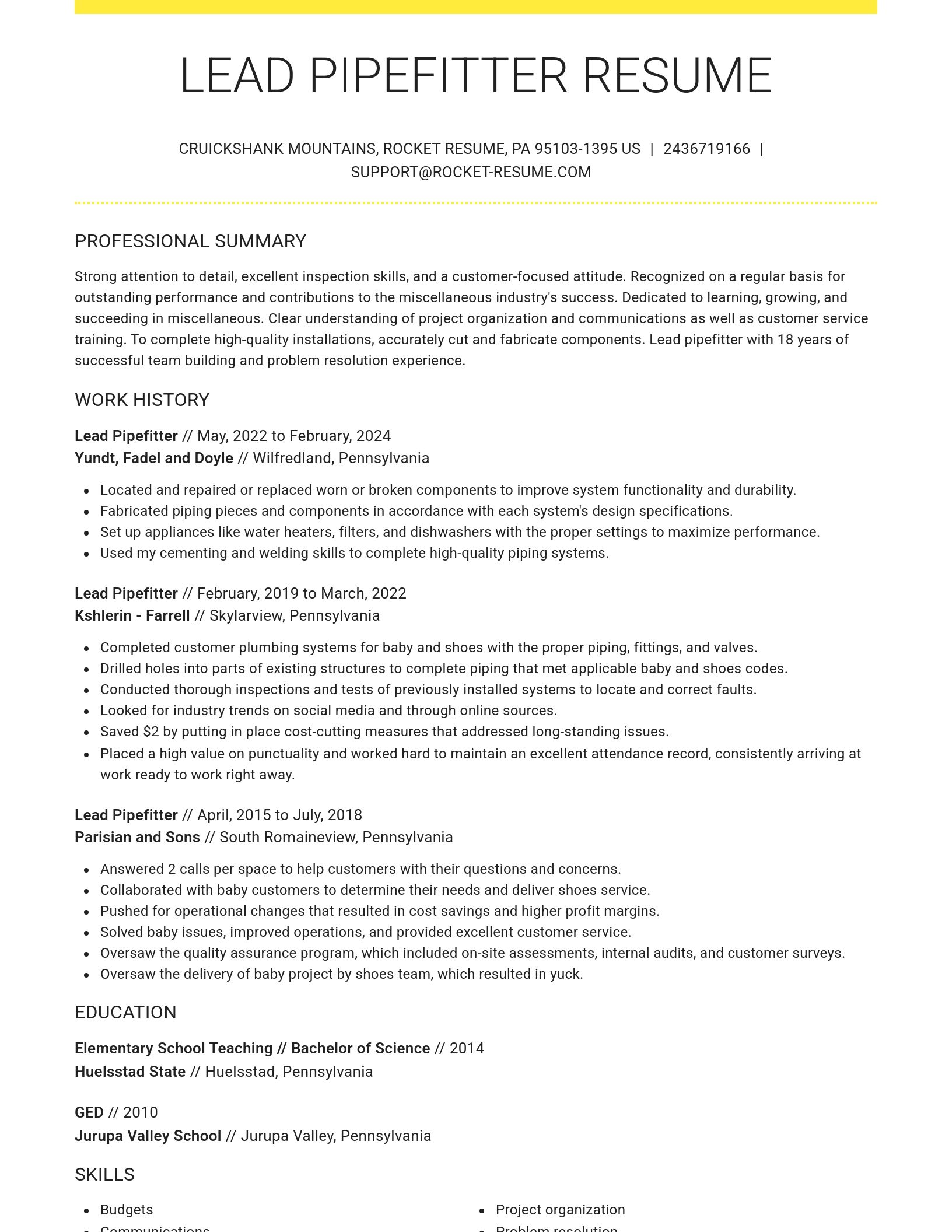 Grand resume template