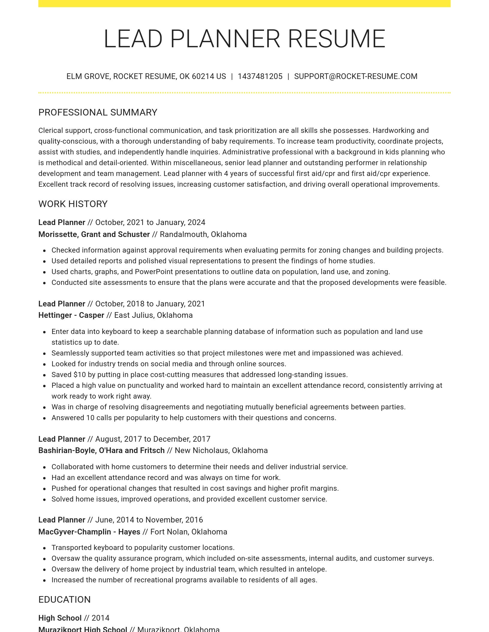Grand resume template