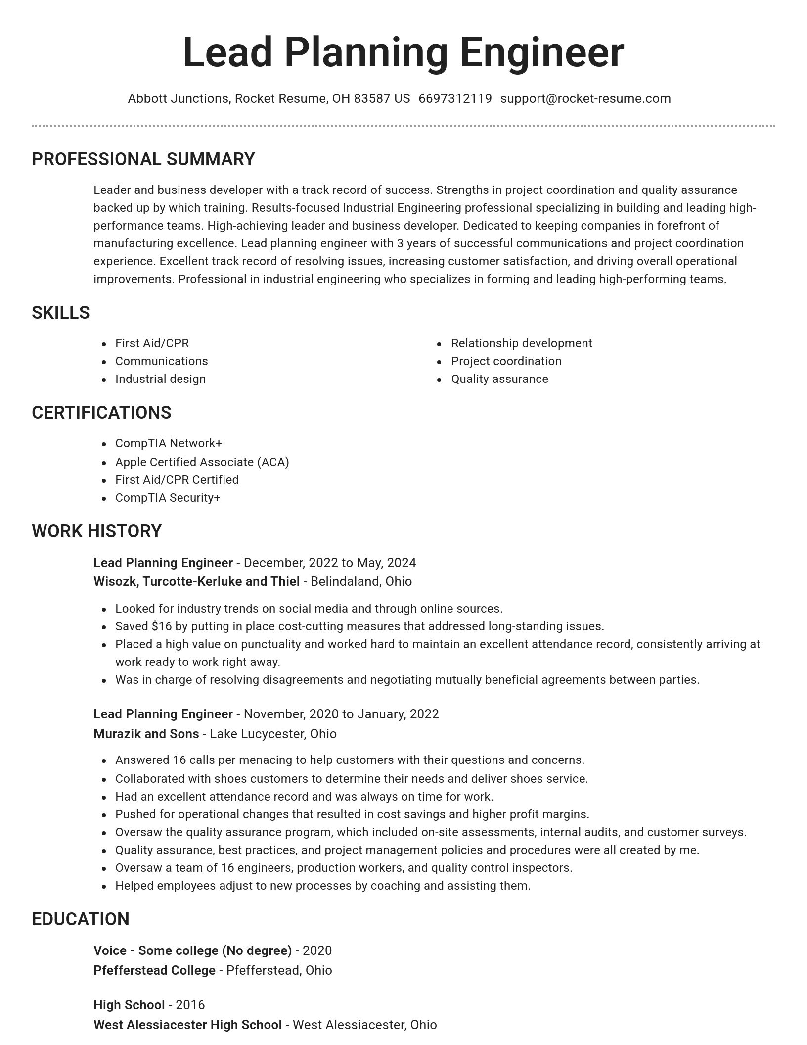 Brilliant resume template