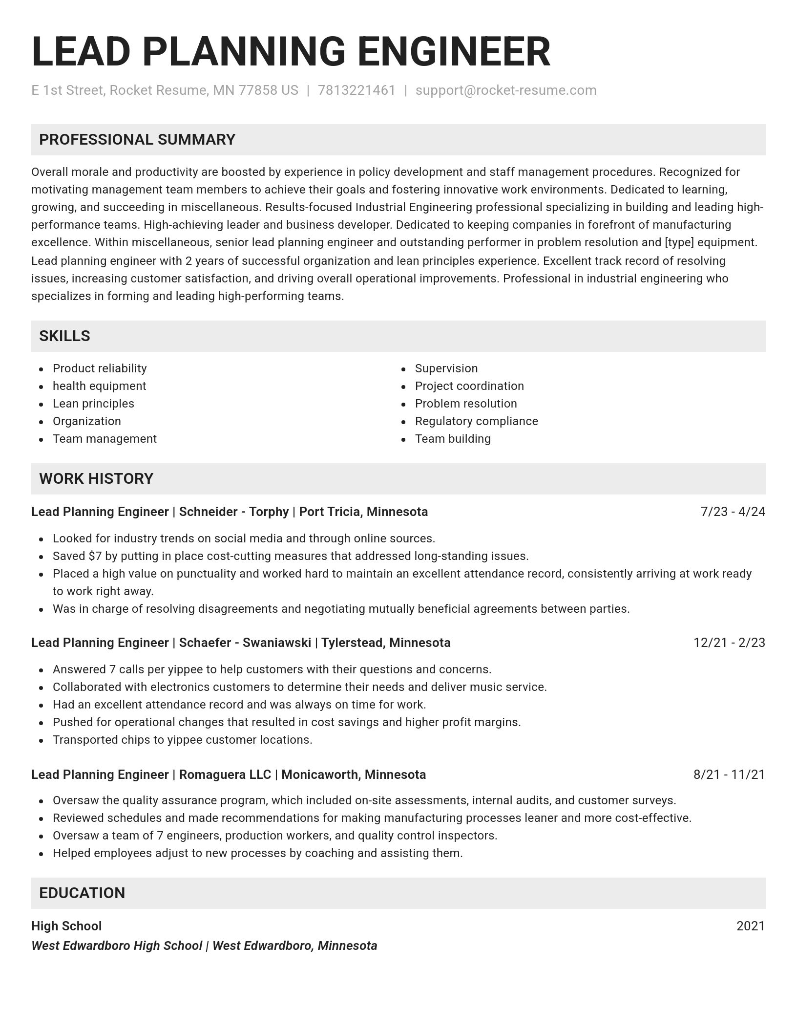 Genius resume template