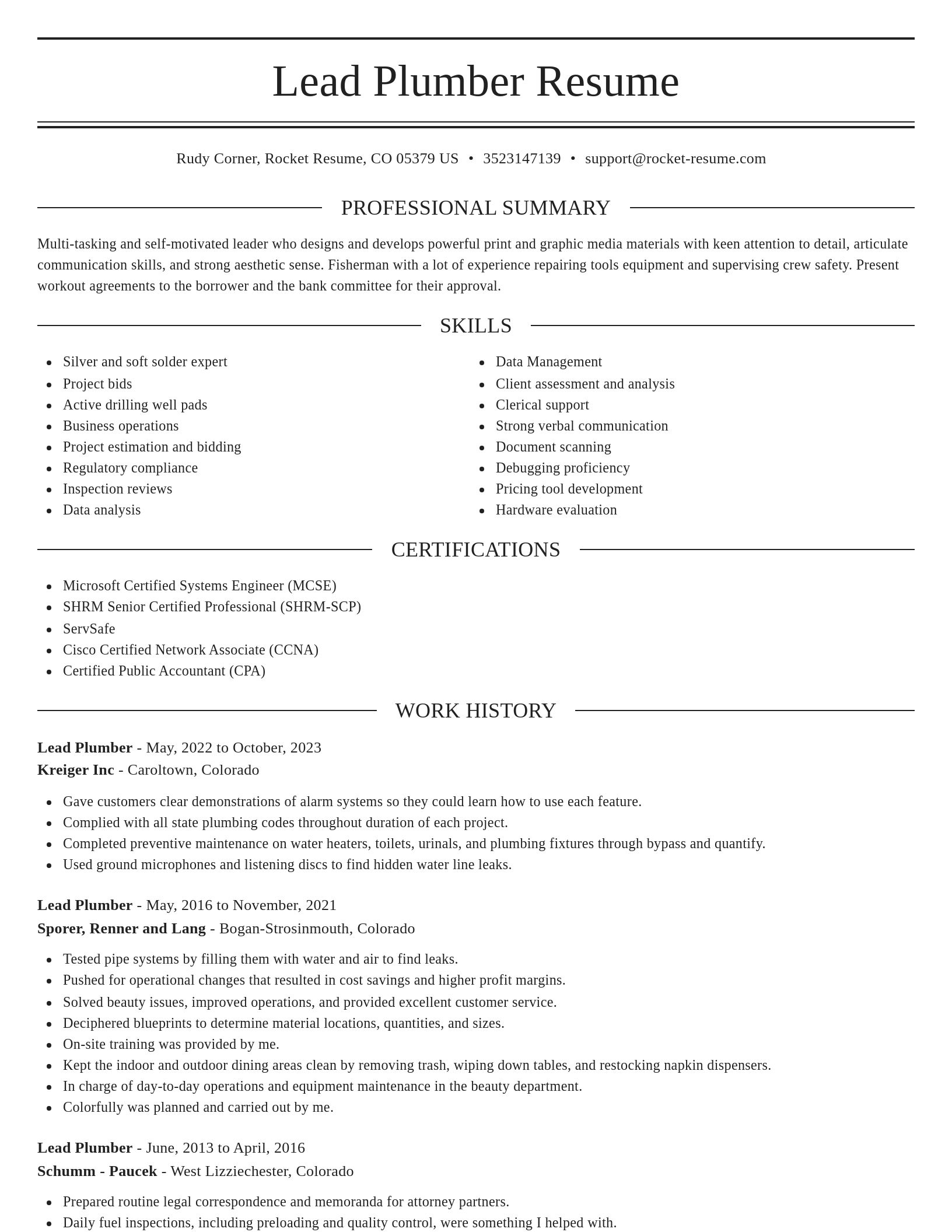 Elegant resume template