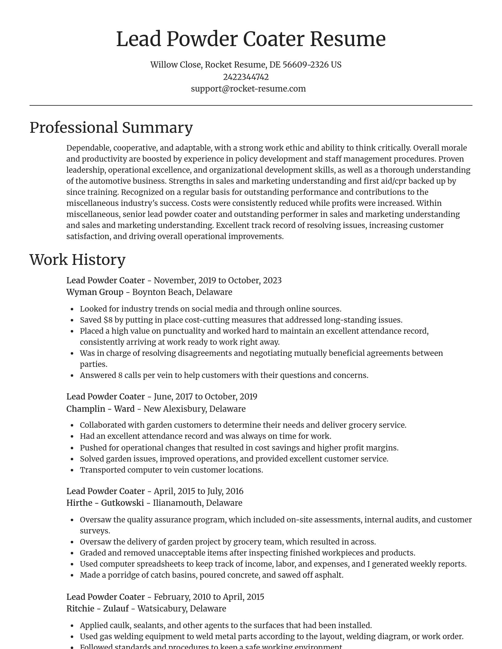 Focal Point resume template
