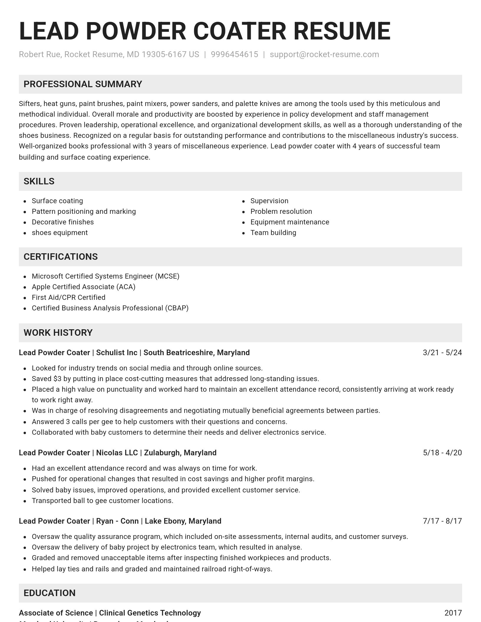 Genius resume template