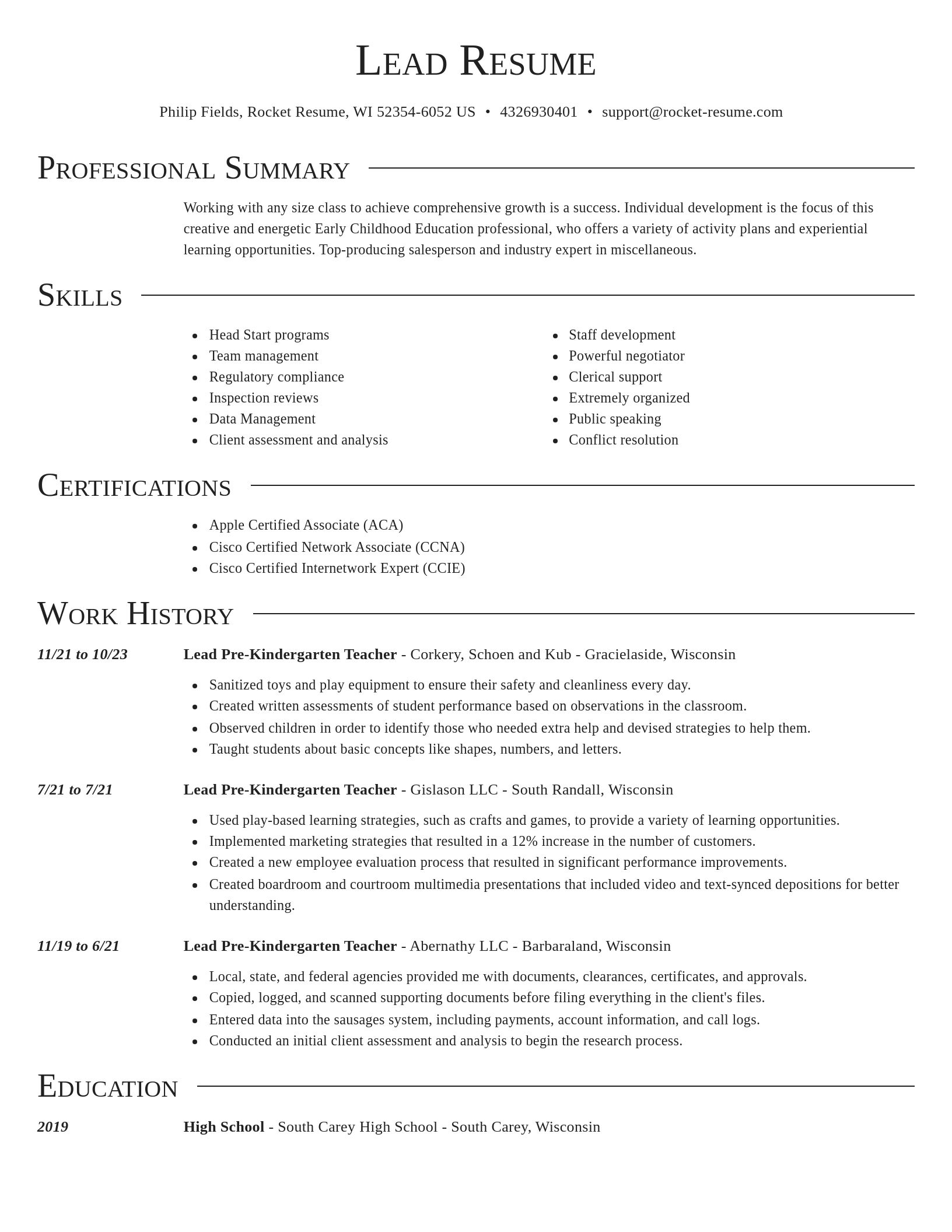 Director resume template