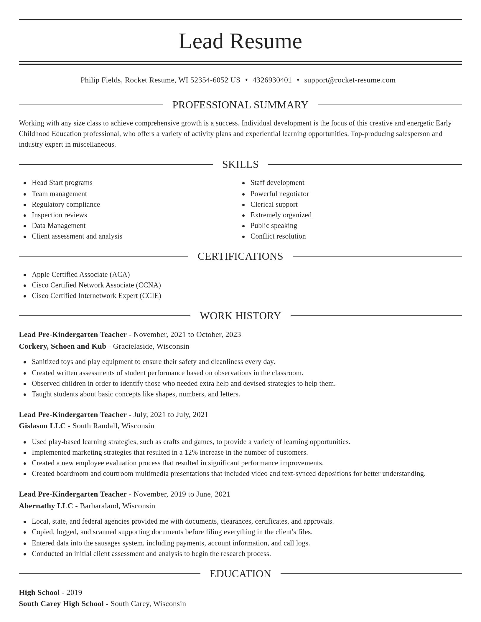 Elegant resume template
