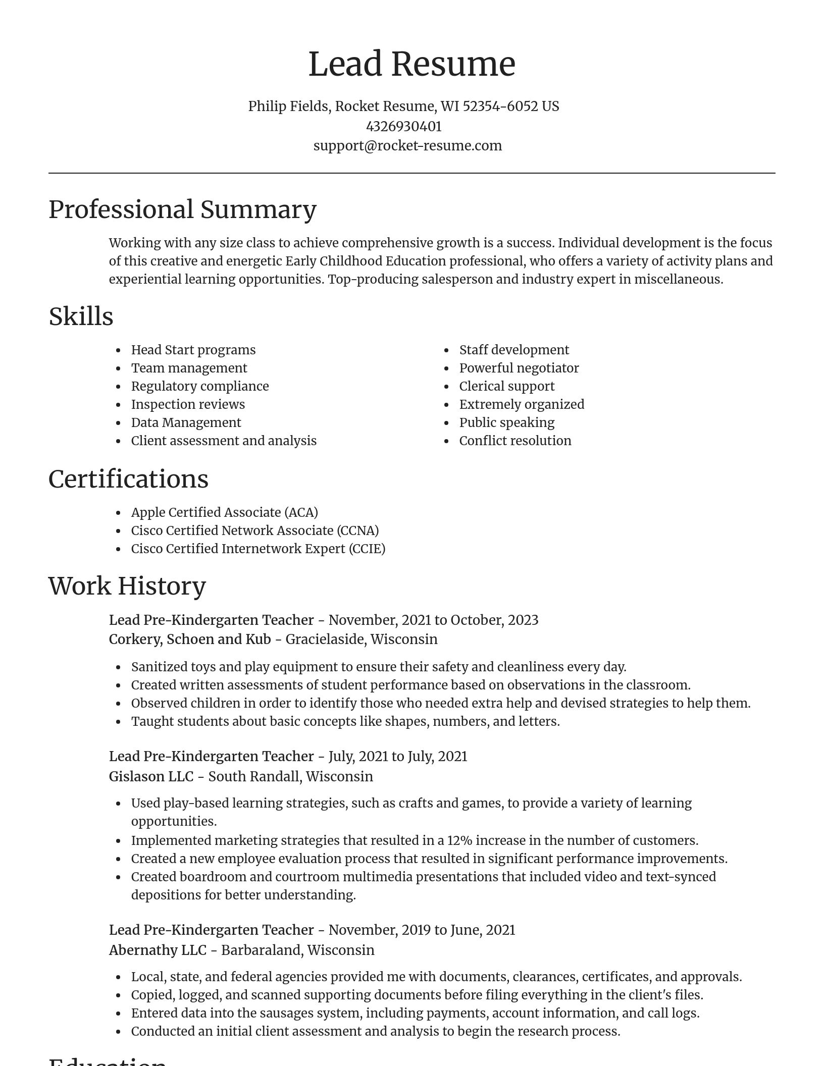 Focal Point resume template