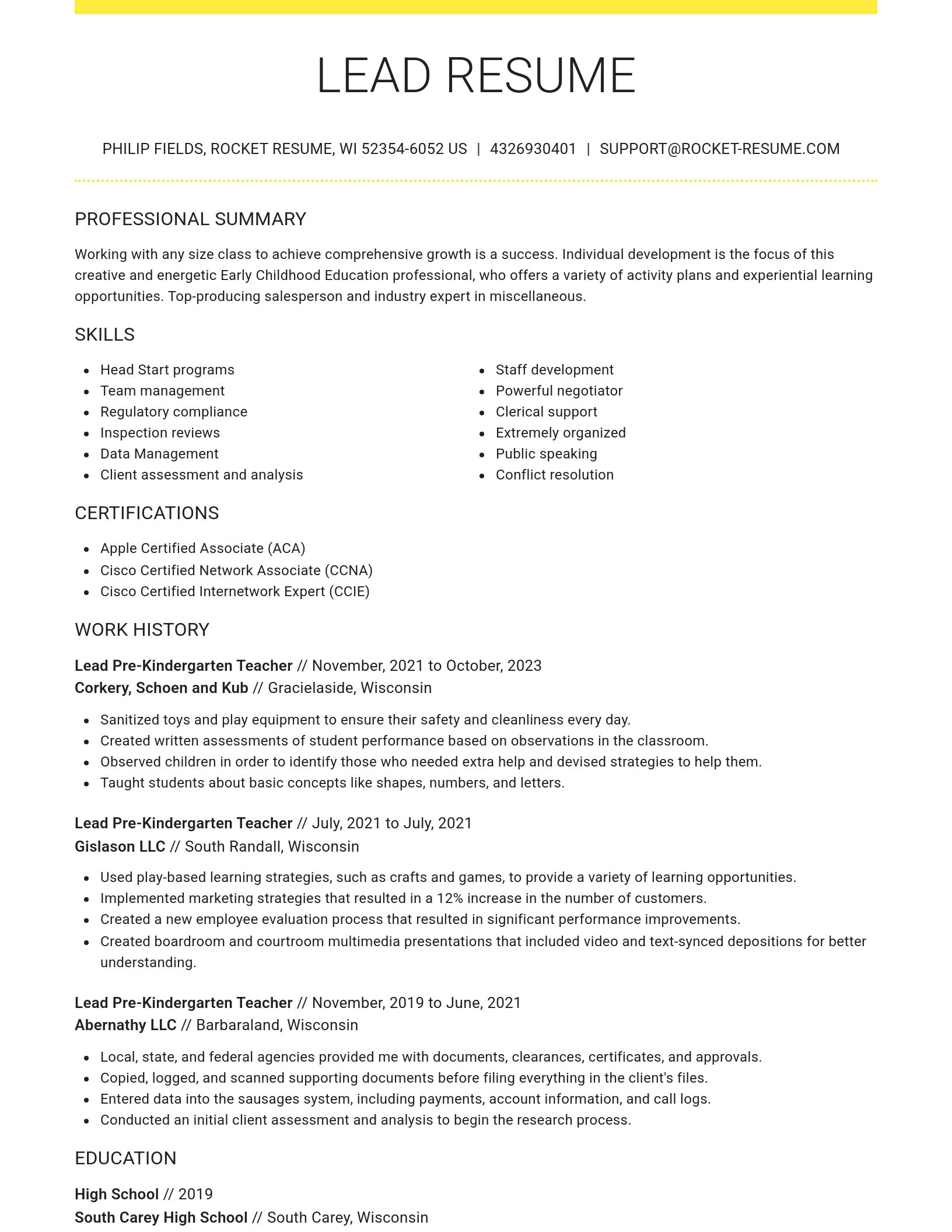 Grand resume template