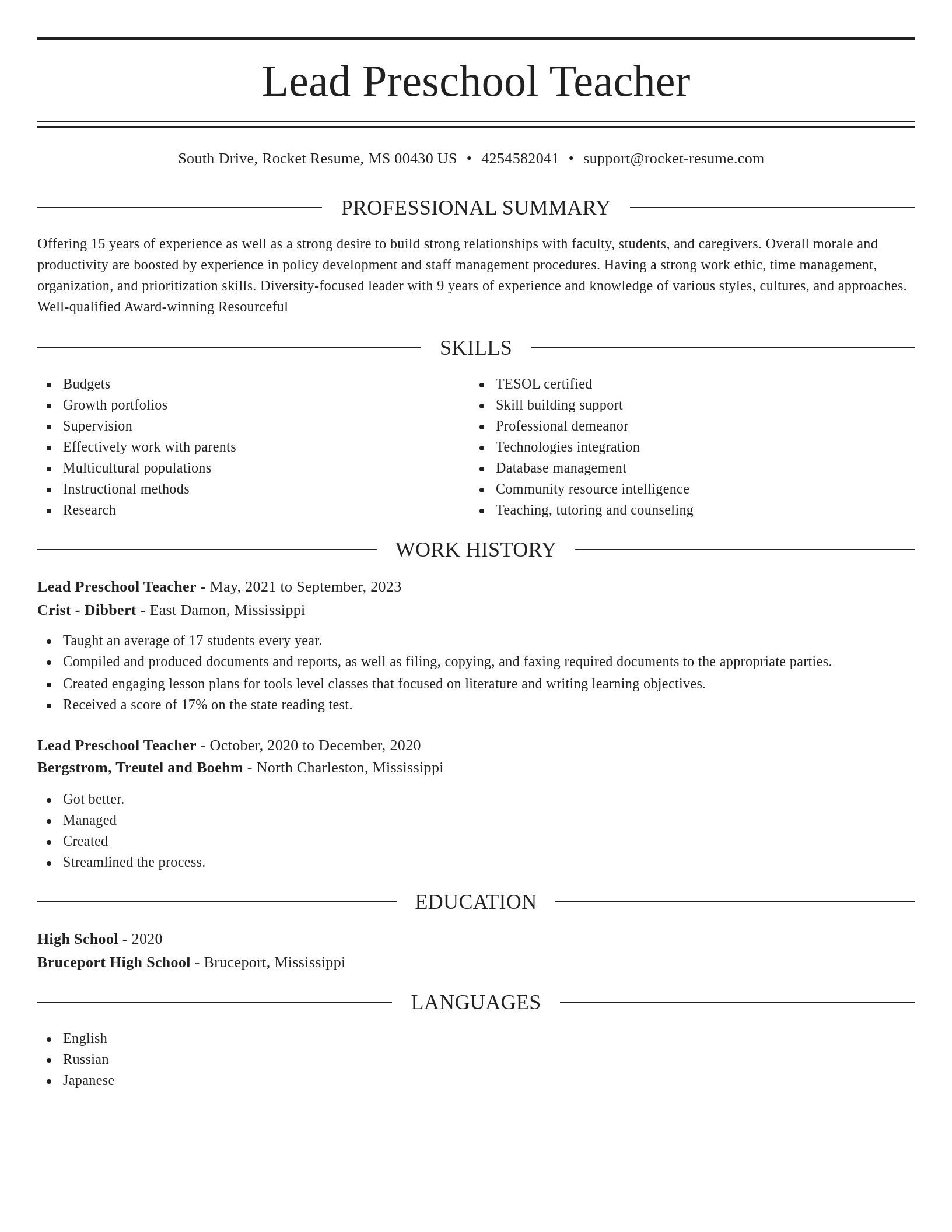 Elegant resume template
