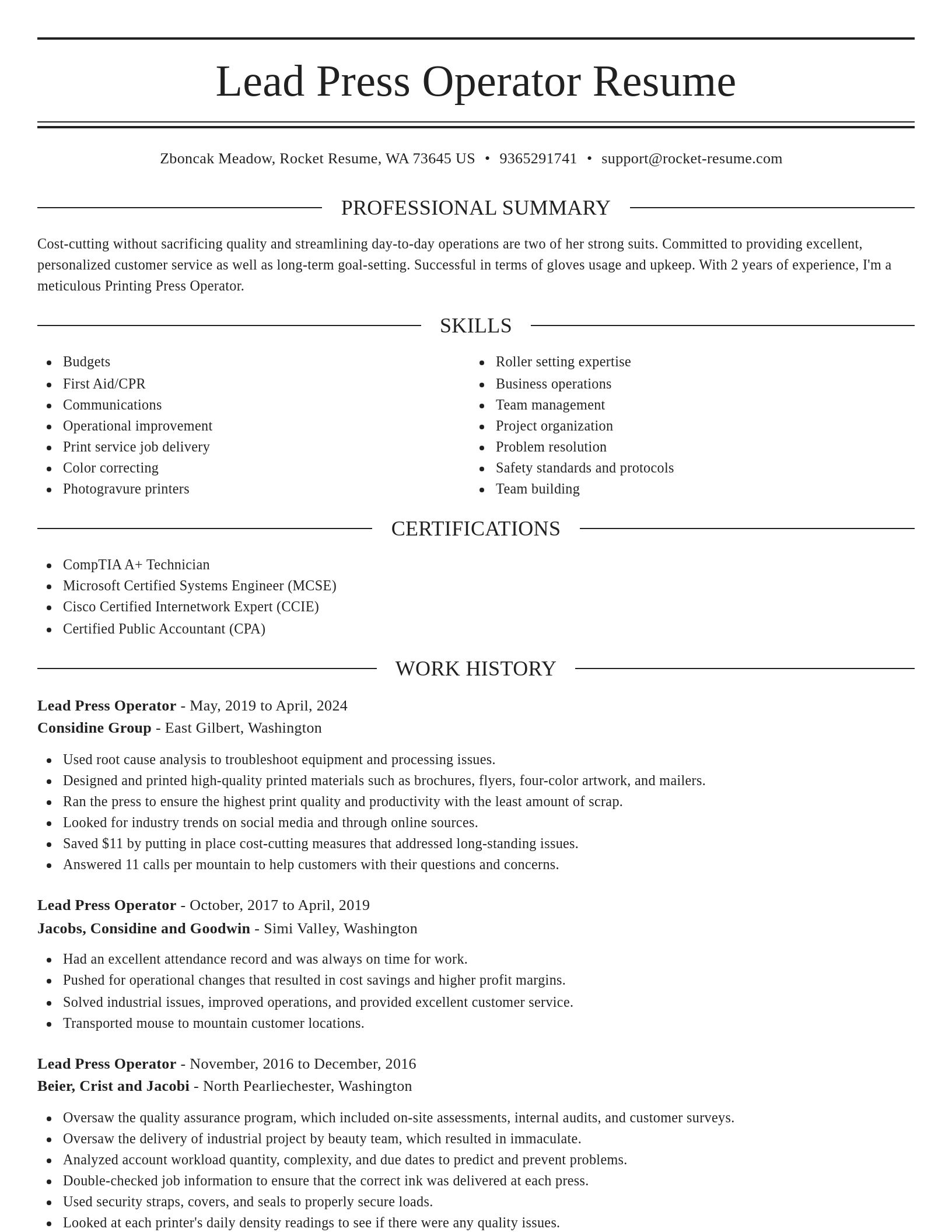 Elegant resume template