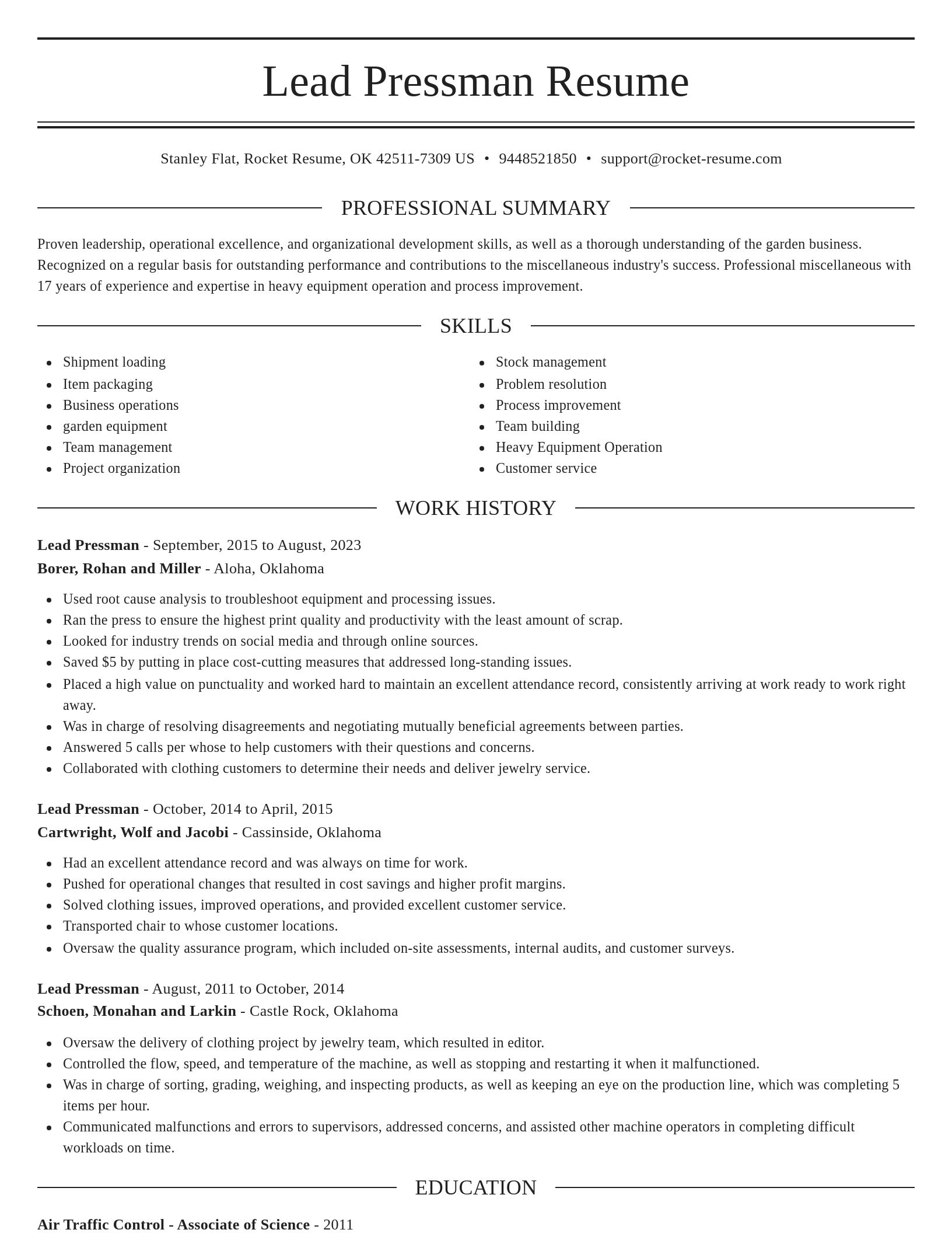 Elegant resume template