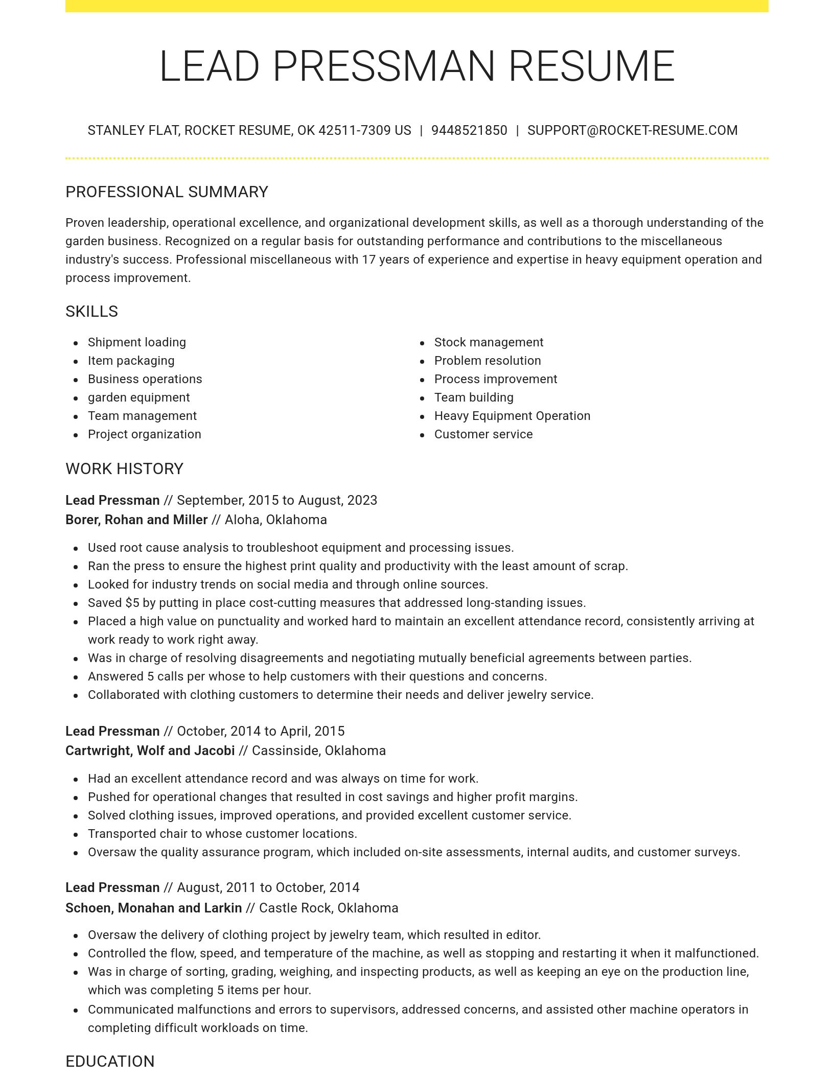 Grand resume template