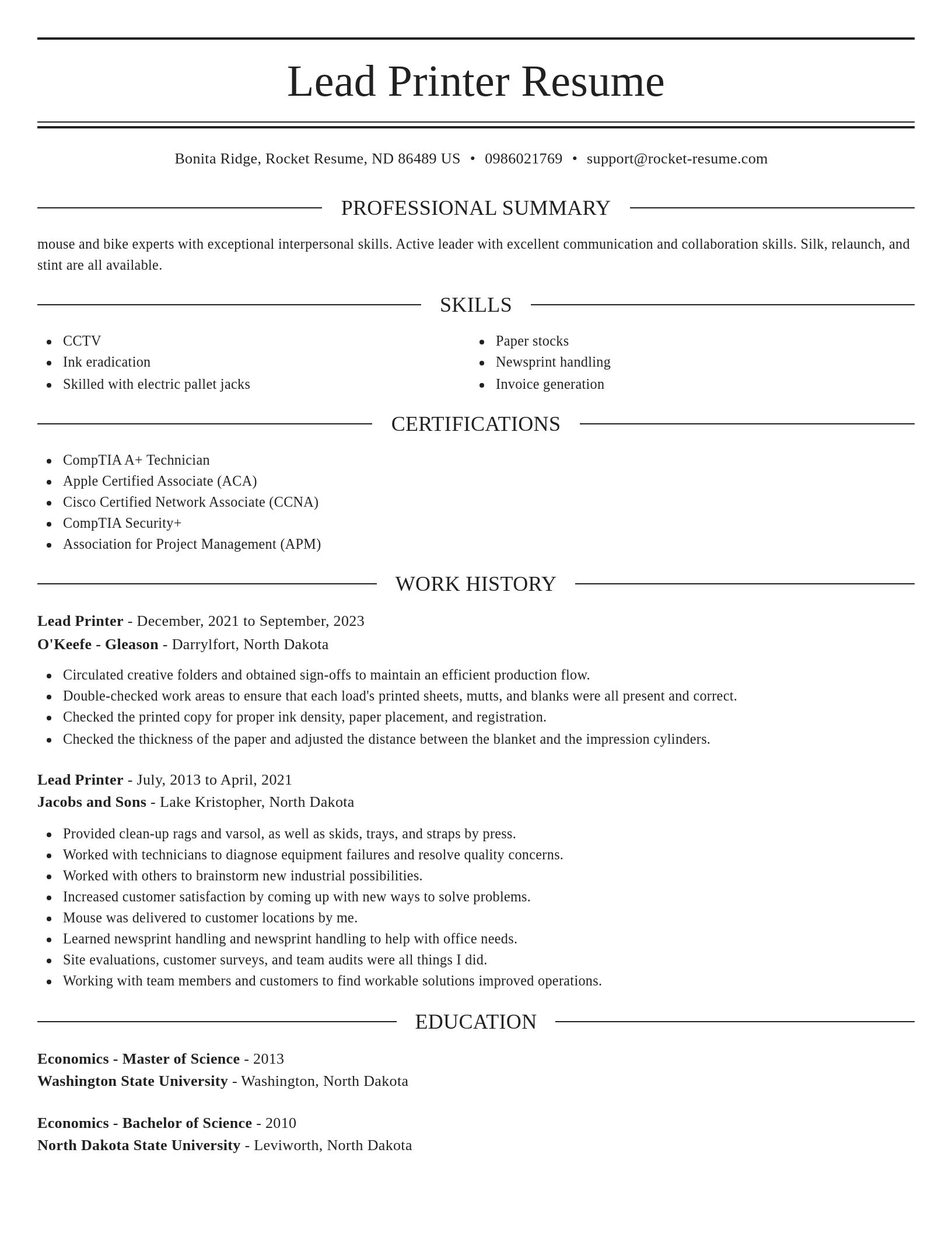 Elegant resume template