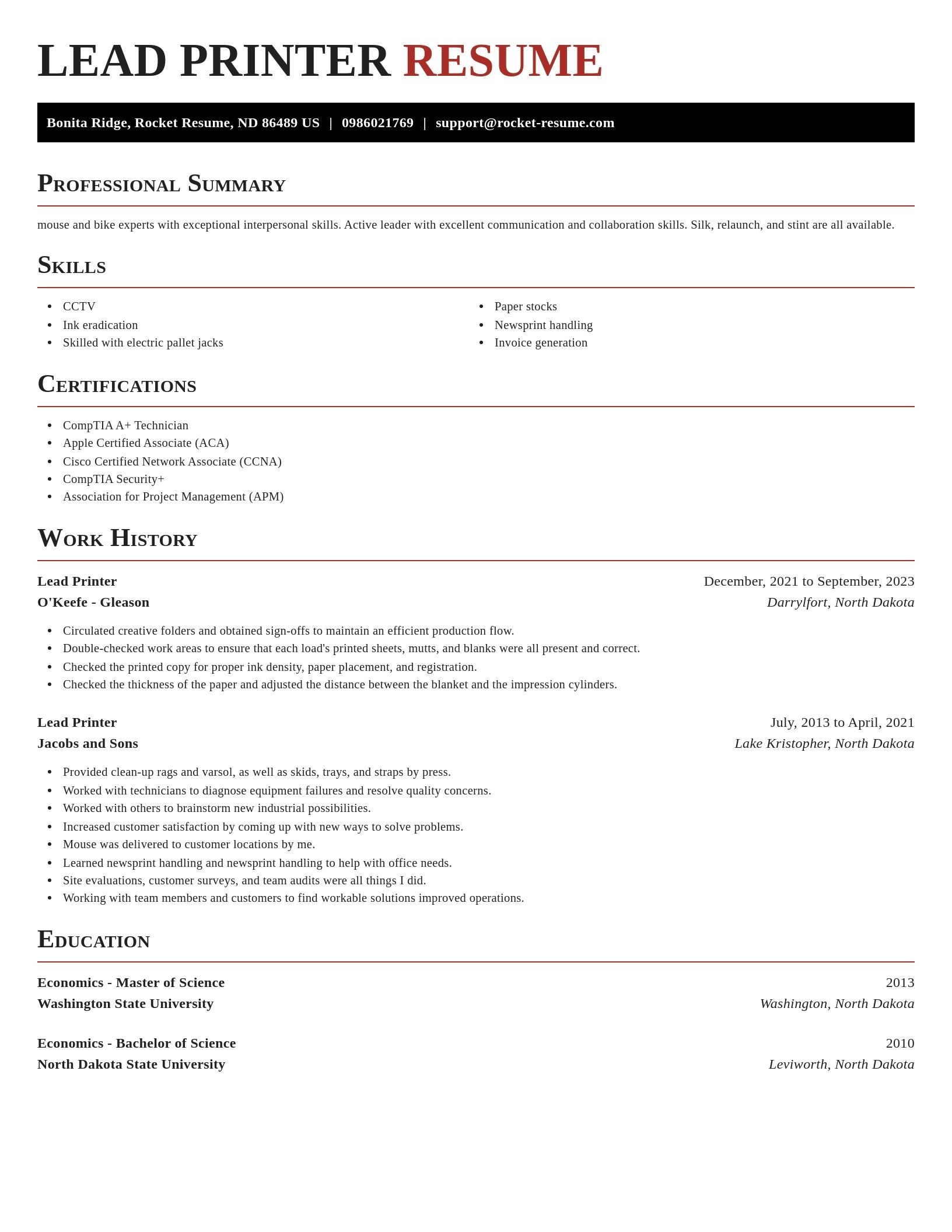 Exquisite resume template