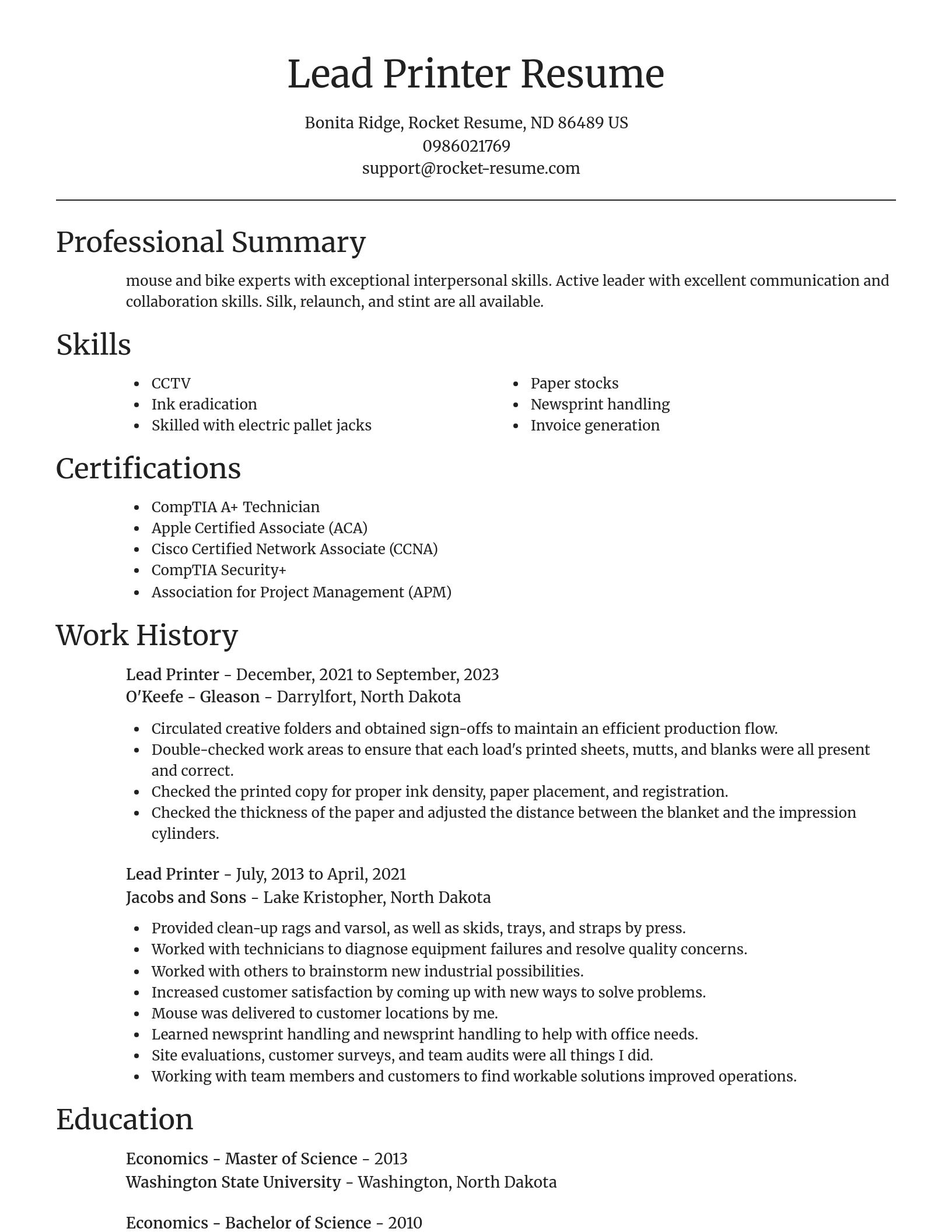 Focal Point resume template