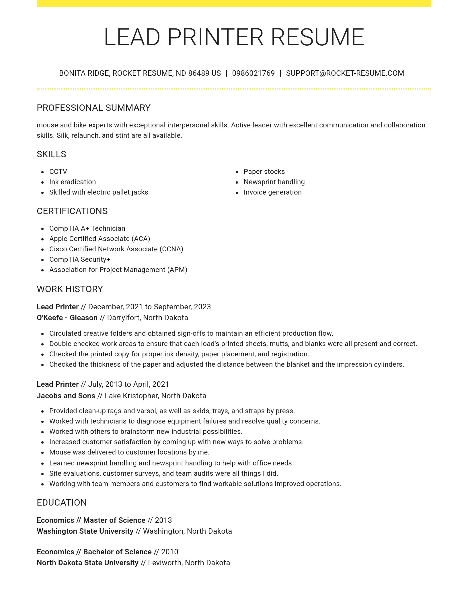 Grand resume template