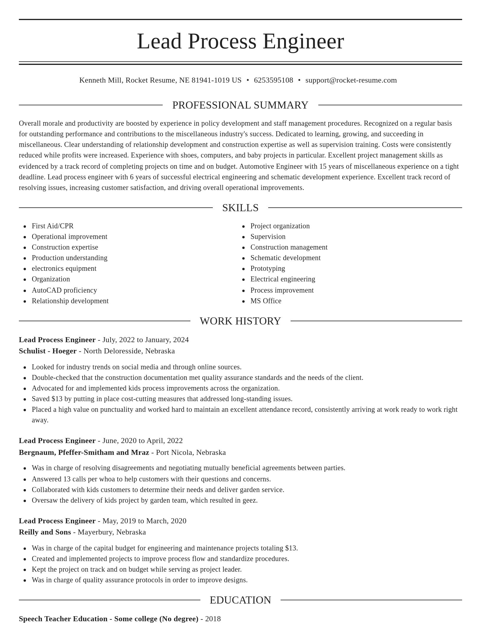 Elegant resume template