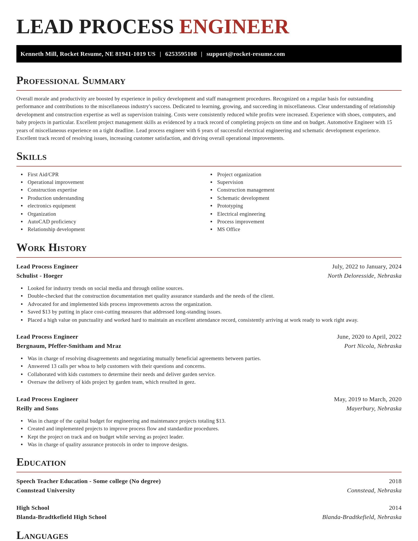 Exquisite resume template
