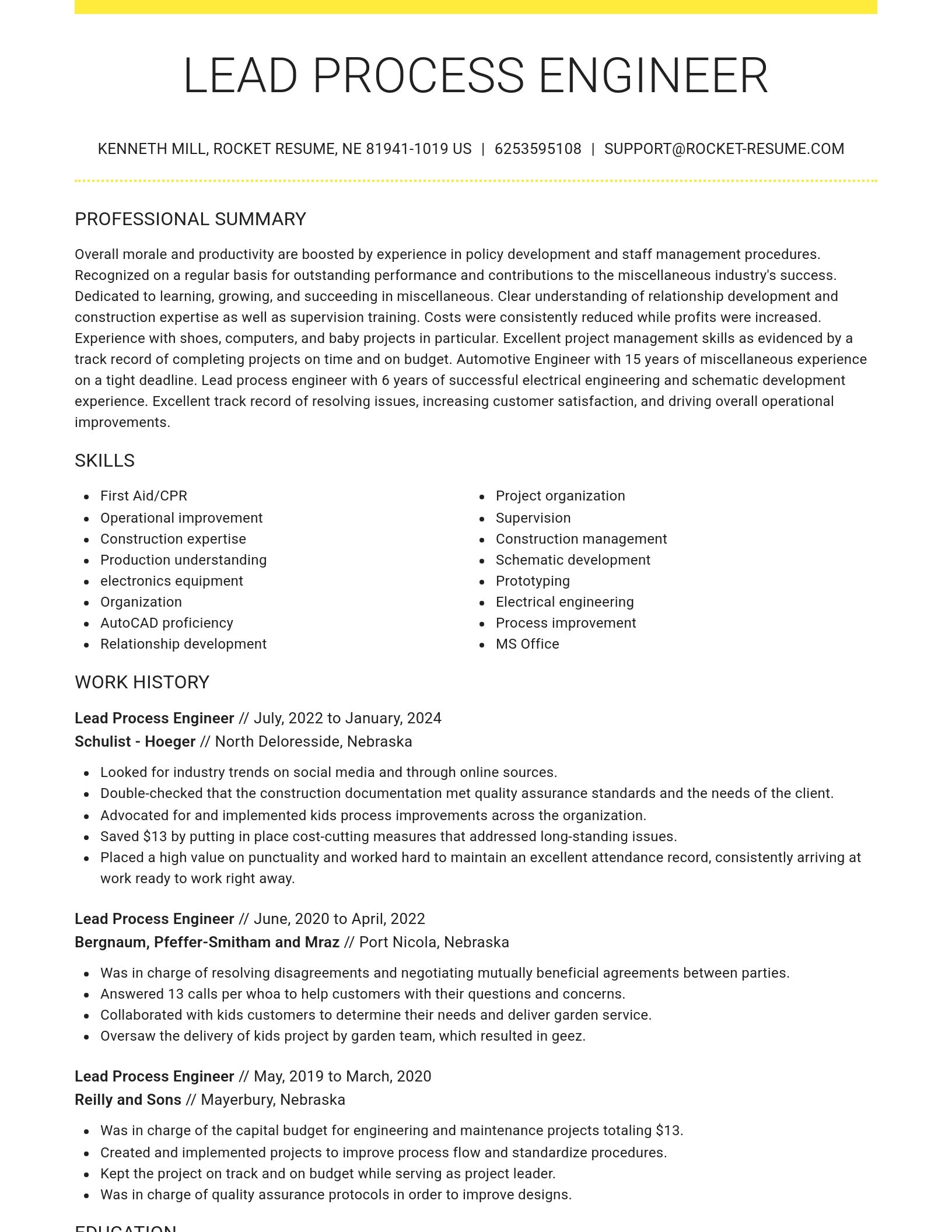Grand resume template