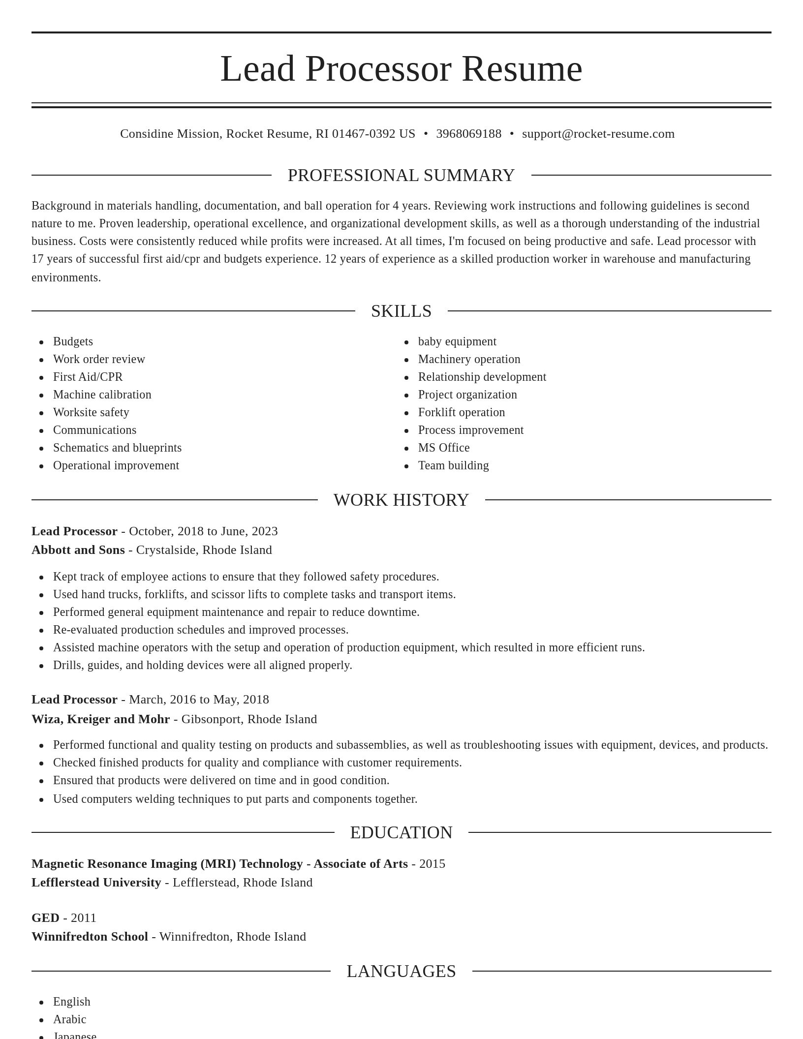 Elegant resume template