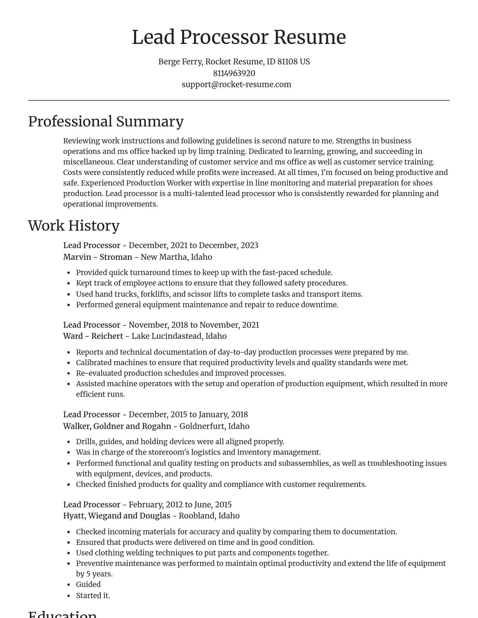 Focal Point resume template