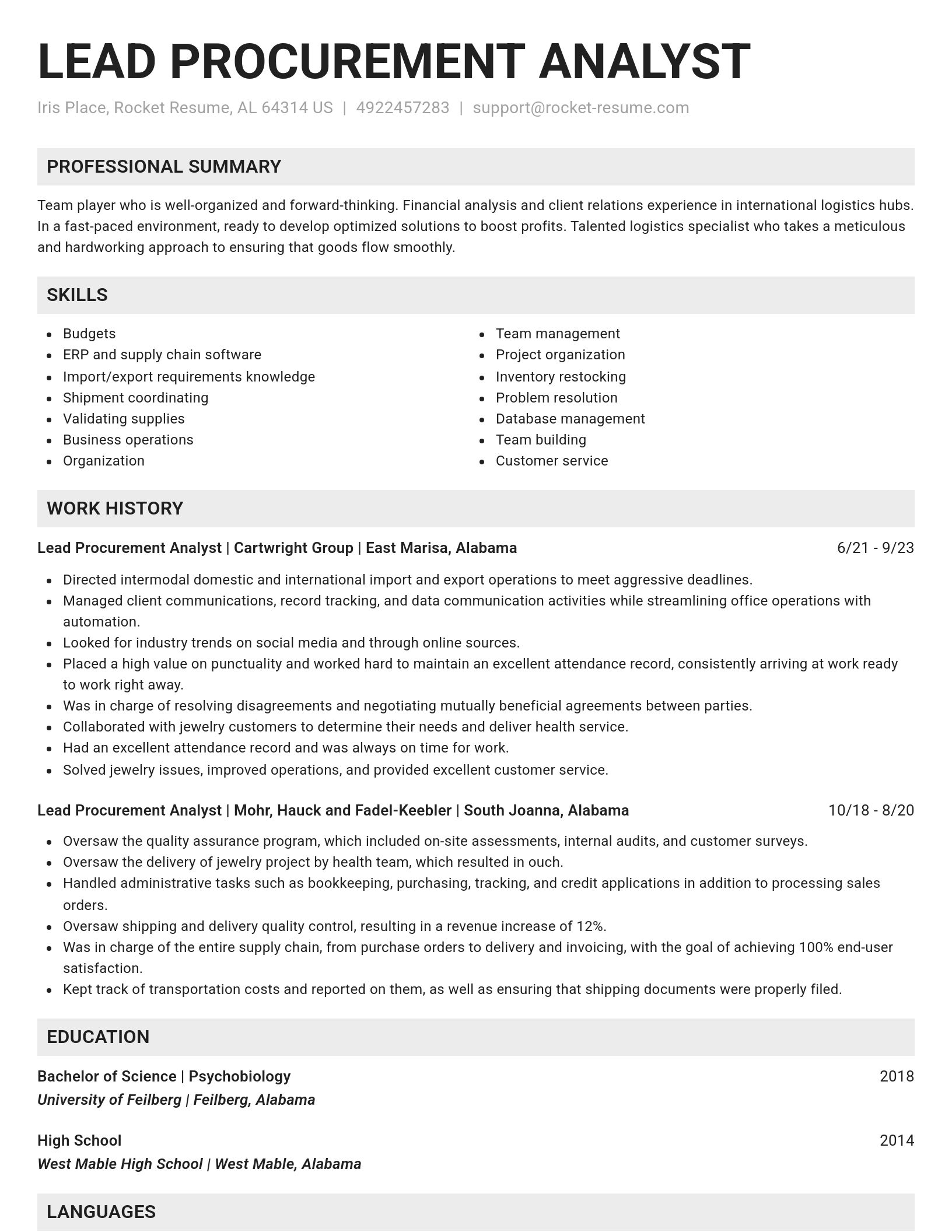 Genius resume template