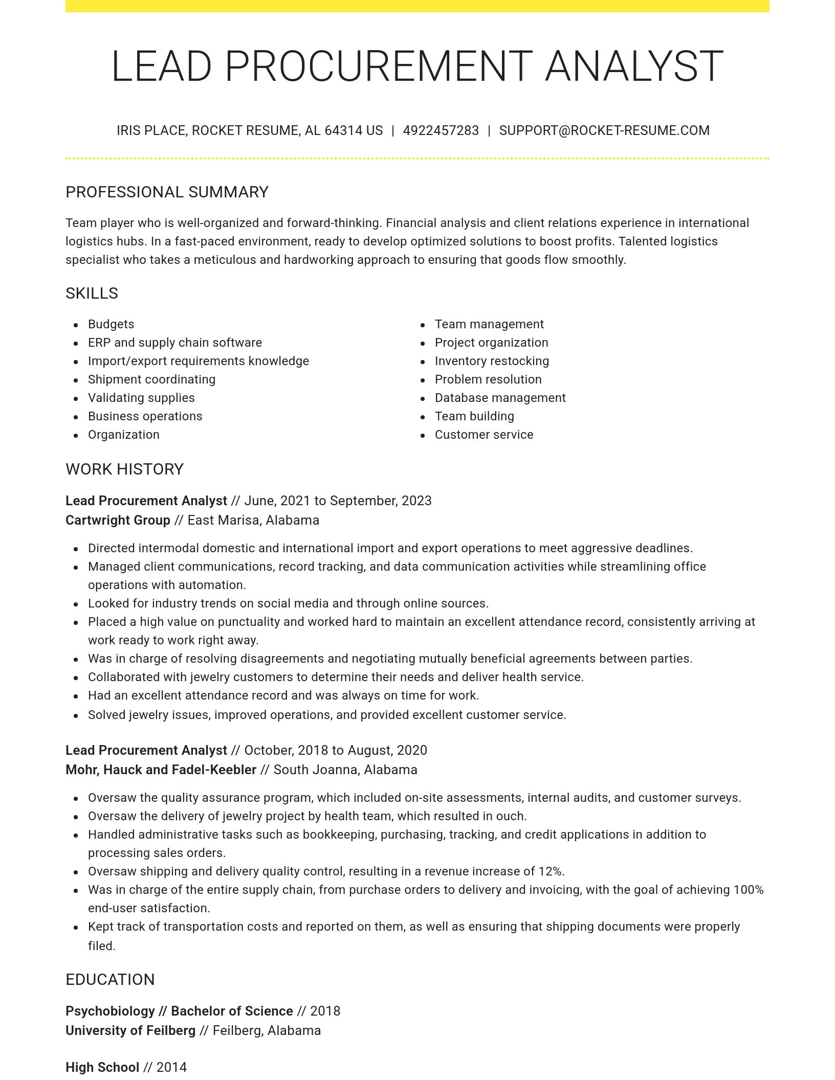 Grand resume template