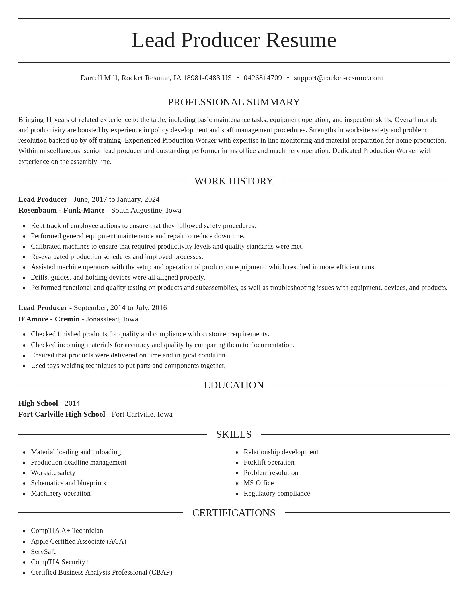 Elegant resume template