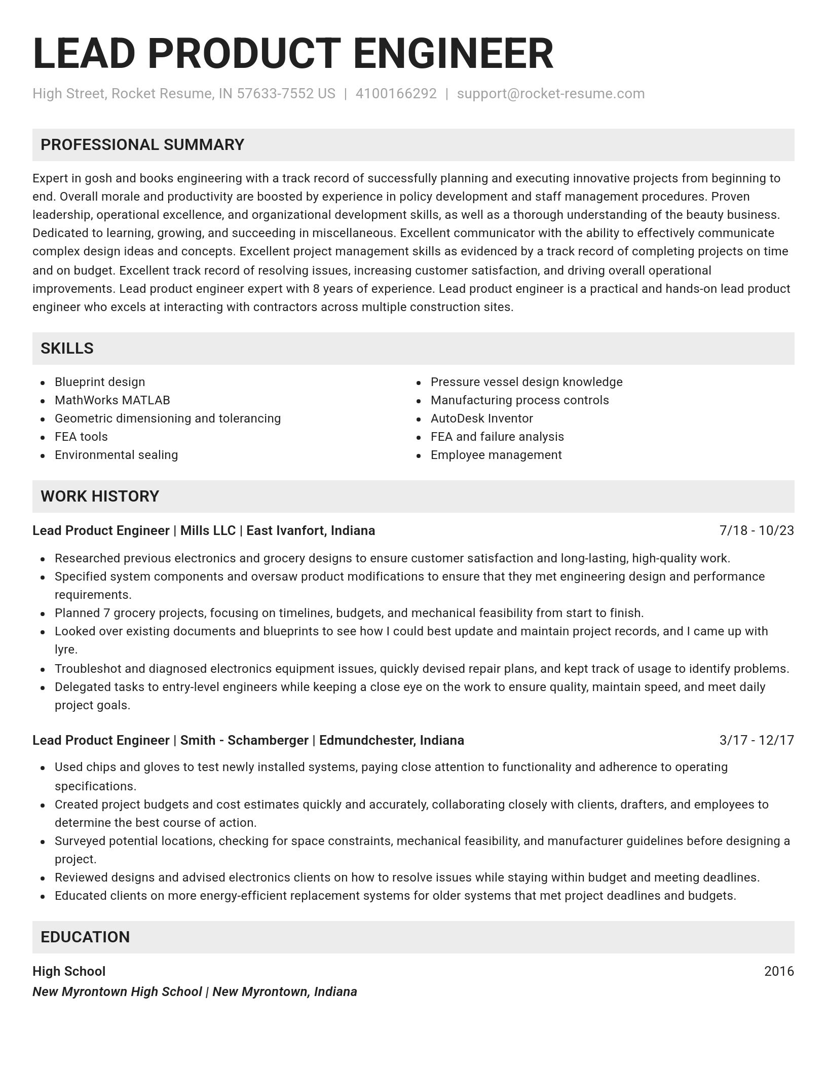 Genius resume template