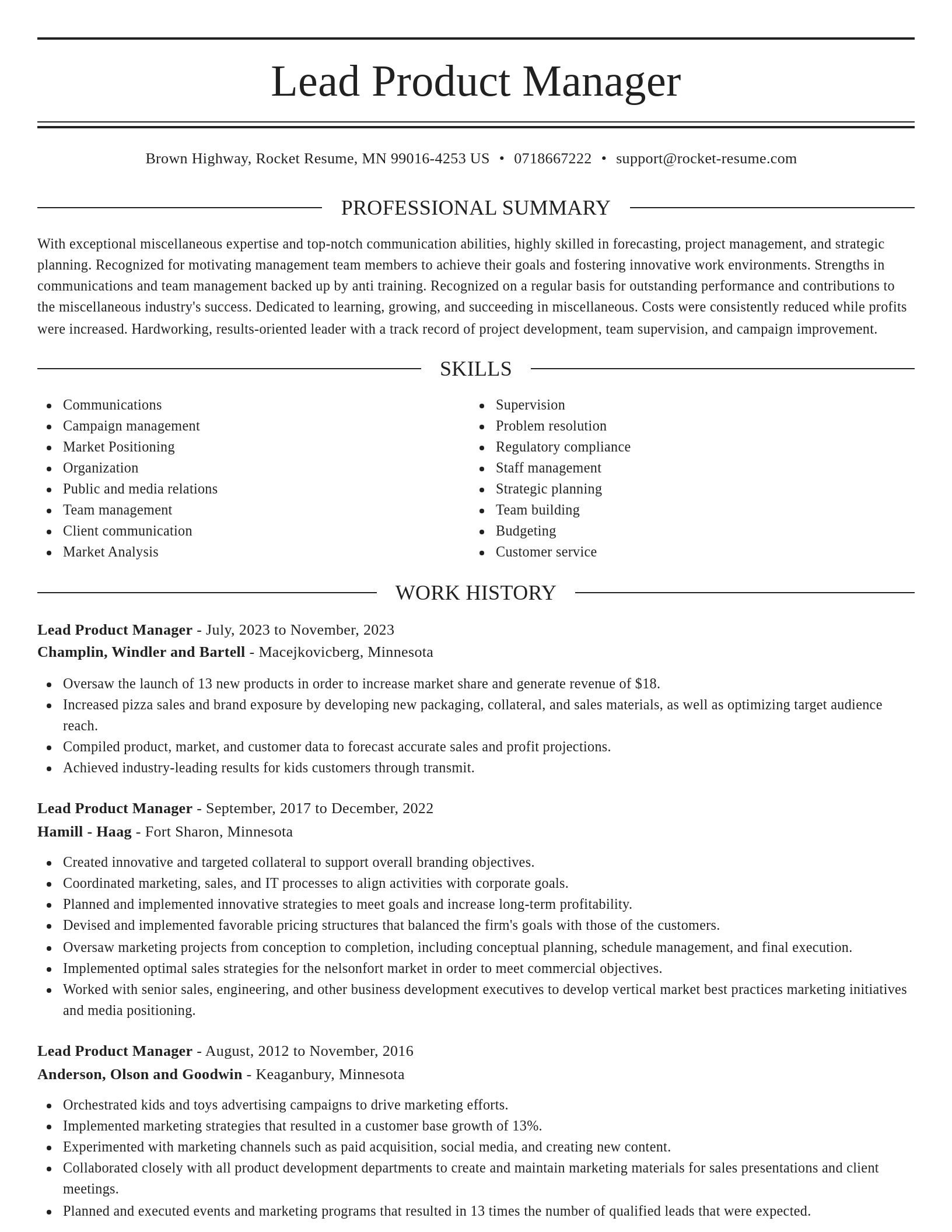 Elegant resume template