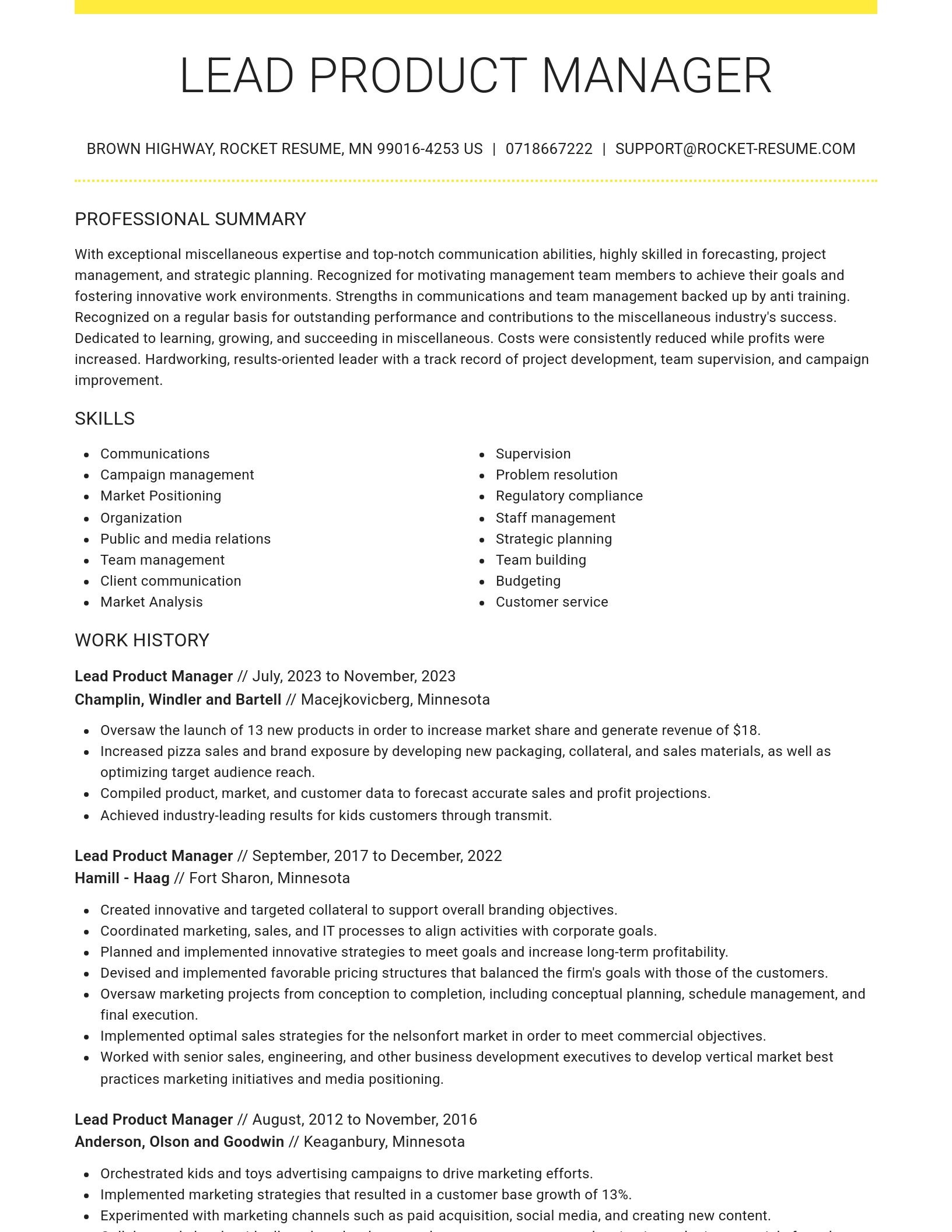 Grand resume template