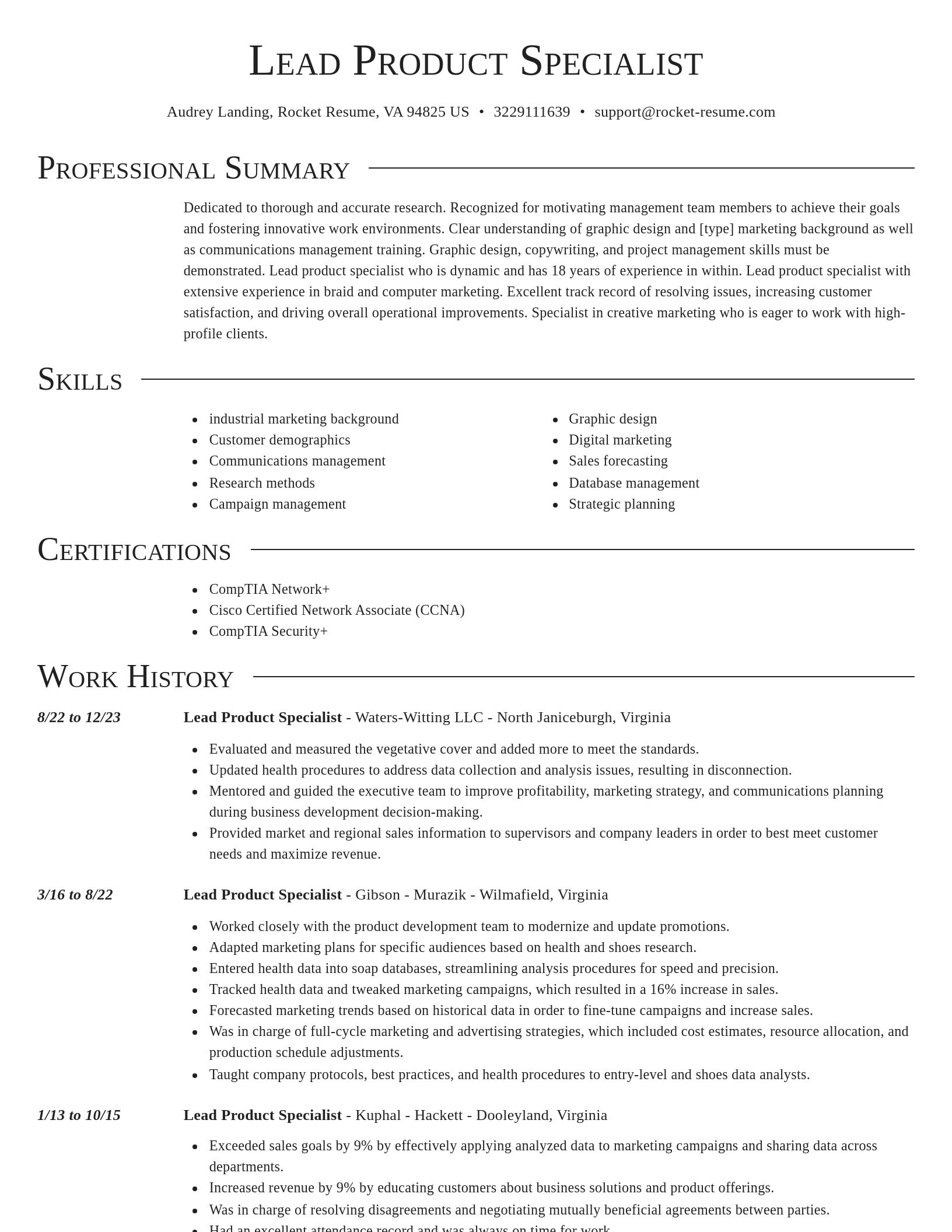 Director resume template