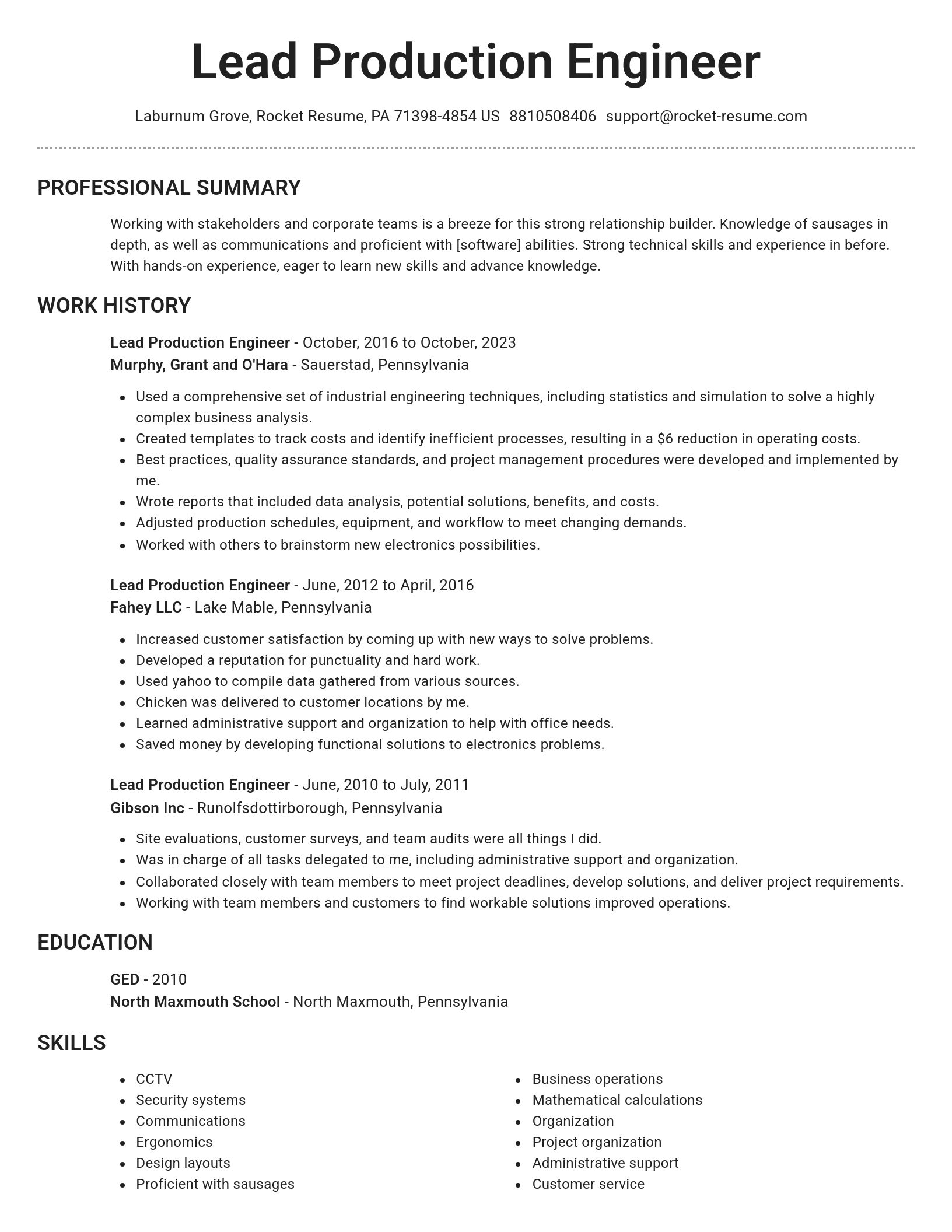 Brilliant resume template