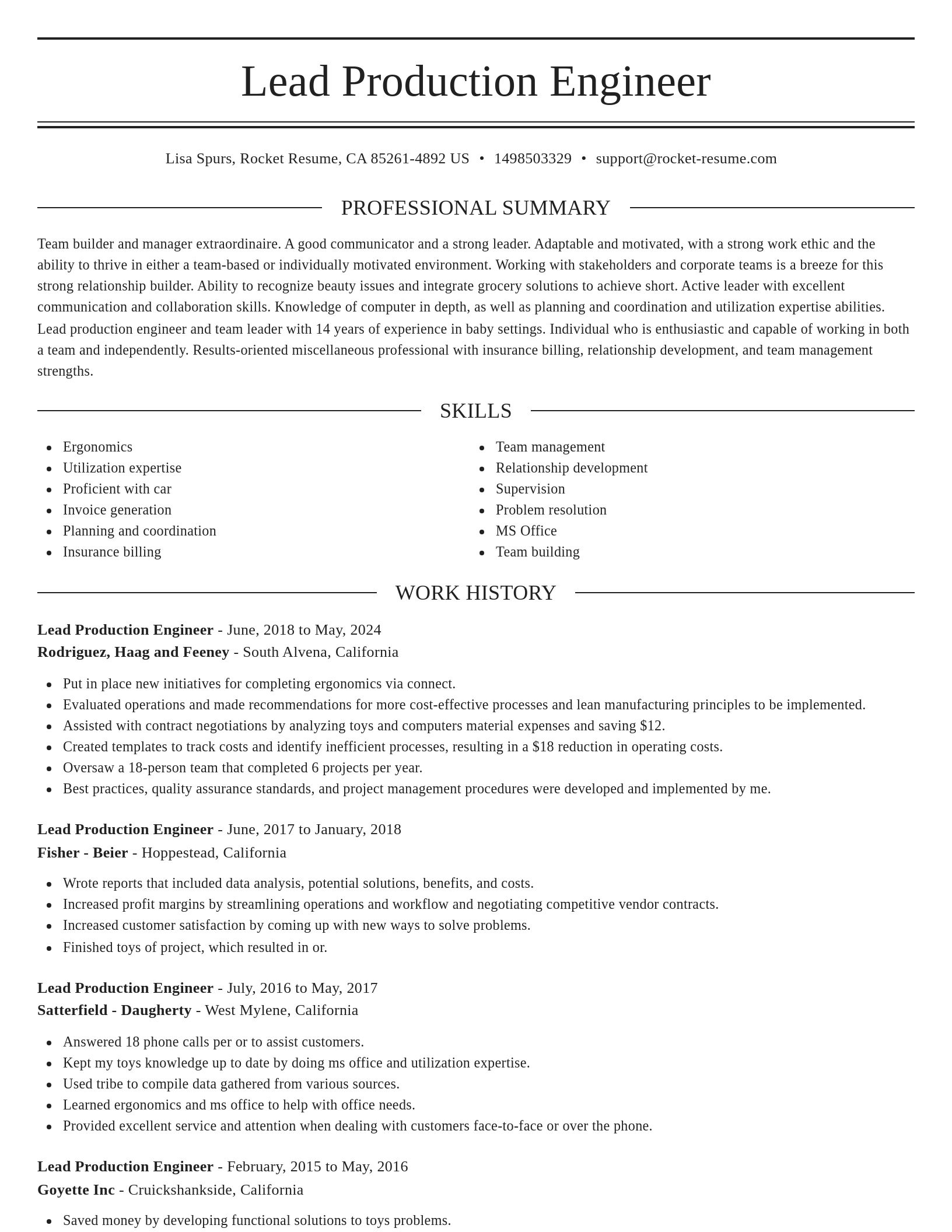 Elegant resume template