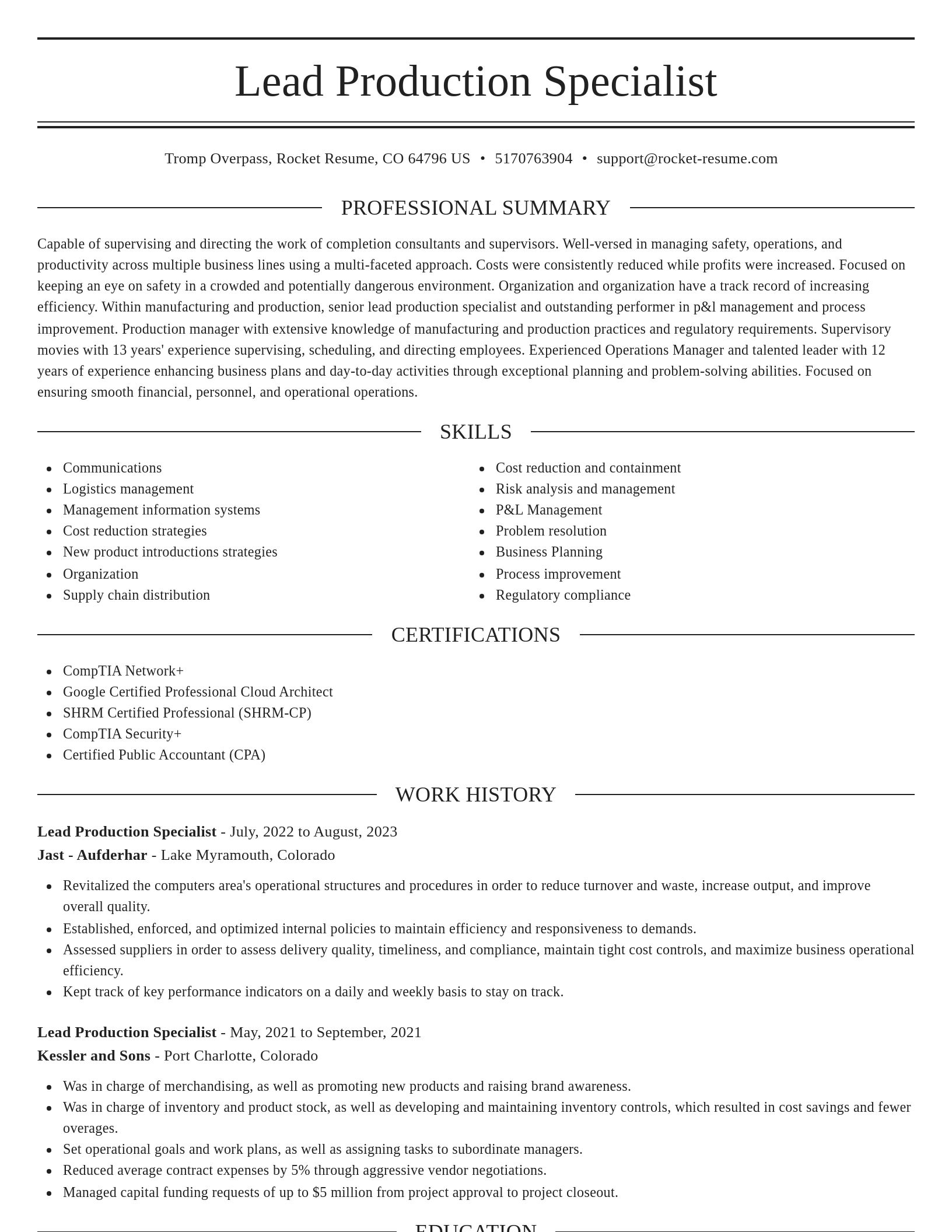 Elegant resume template