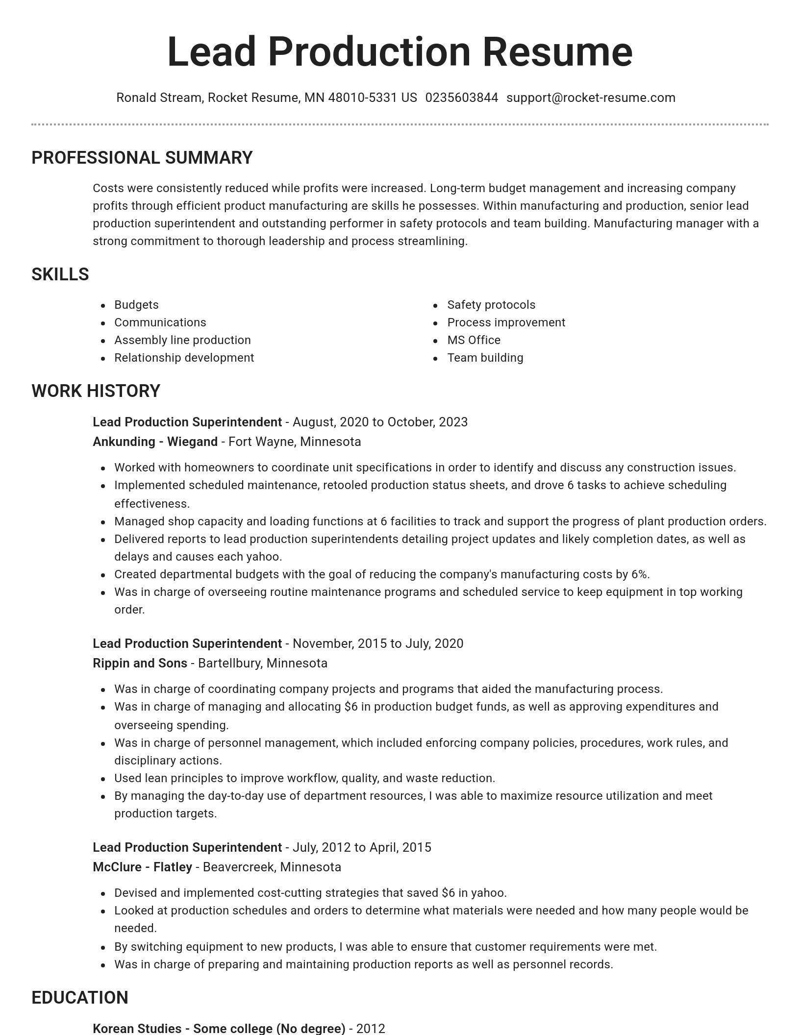 Brilliant resume template
